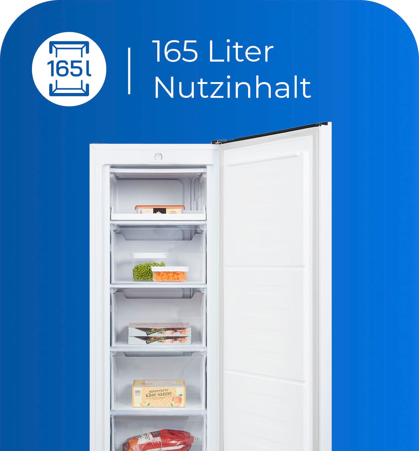 5. Bild von exquisit Gefrierschrank »GS230-010E weiss«, 143,5 cm hoch, 55,0 cm breit, 165 L Volumen, 4 Sterne Gefrieren