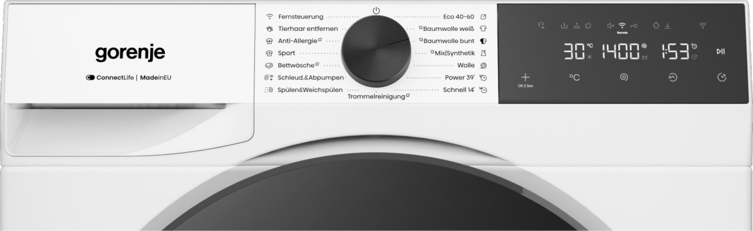 GORENJE Waschmaschine G400 »W5G414A4P1« 10 kg 1400 U/min 40% besser als Energieklasse A, Trommelreinigungsprogramm