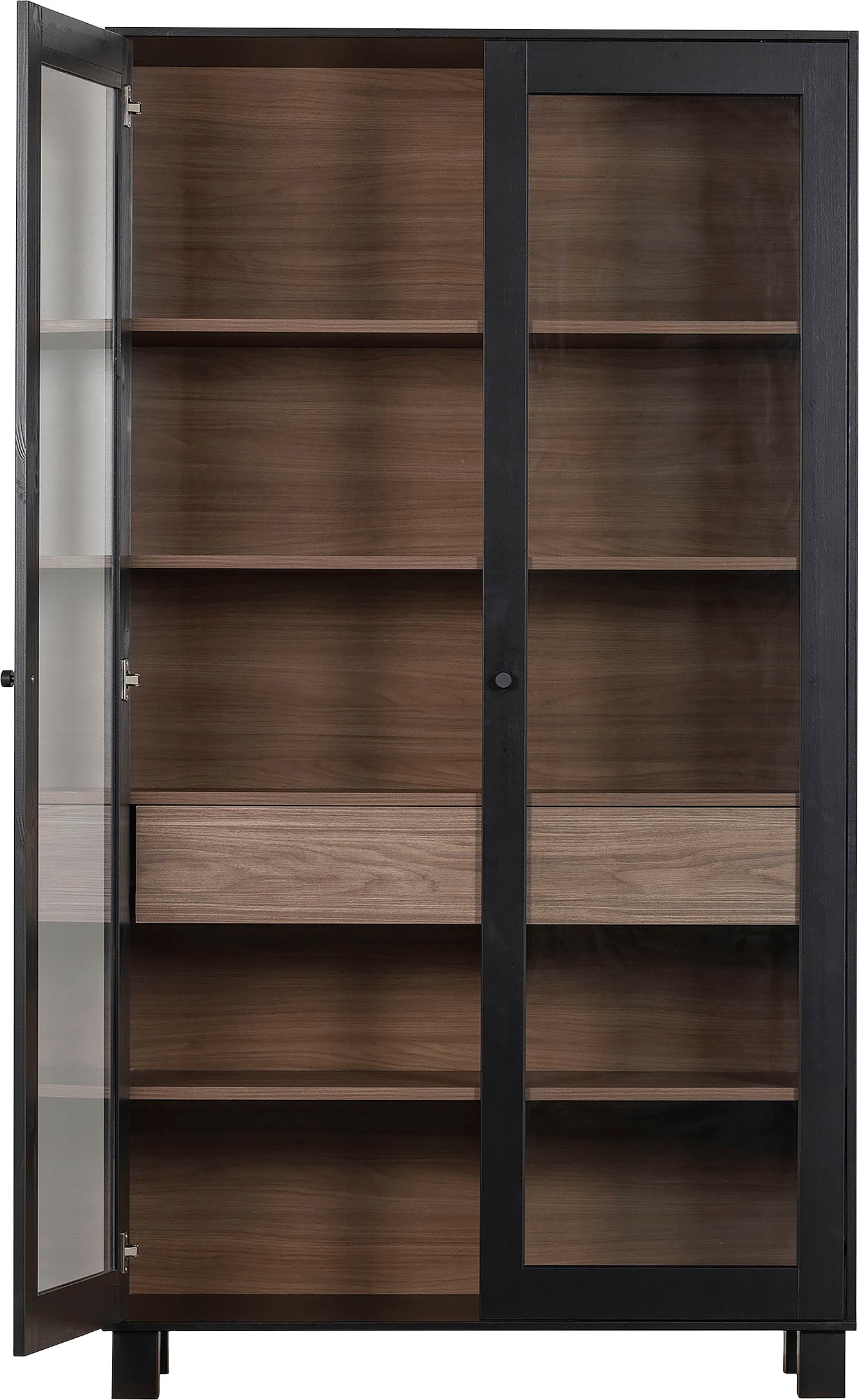 WOOOD Vitrine »Goos«, aus Kiefernholz, zwei Türen, Breite 110 cm