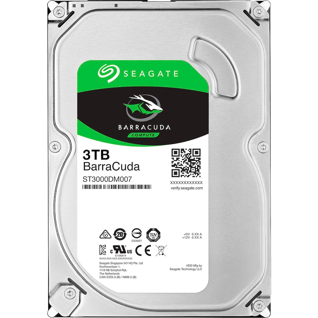 Seagate interne HDD-Festplatte »BarraCuda«, 3,5 Zoll, Anschluss SATA II