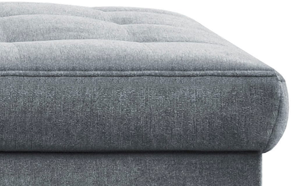 WERK2 Ecksofa »Carmen, mit Bettfunktion & Bettkasten, optional Sitztiefenverstellung« ohne Sitztiefenverstellung, Struktur weich, grau