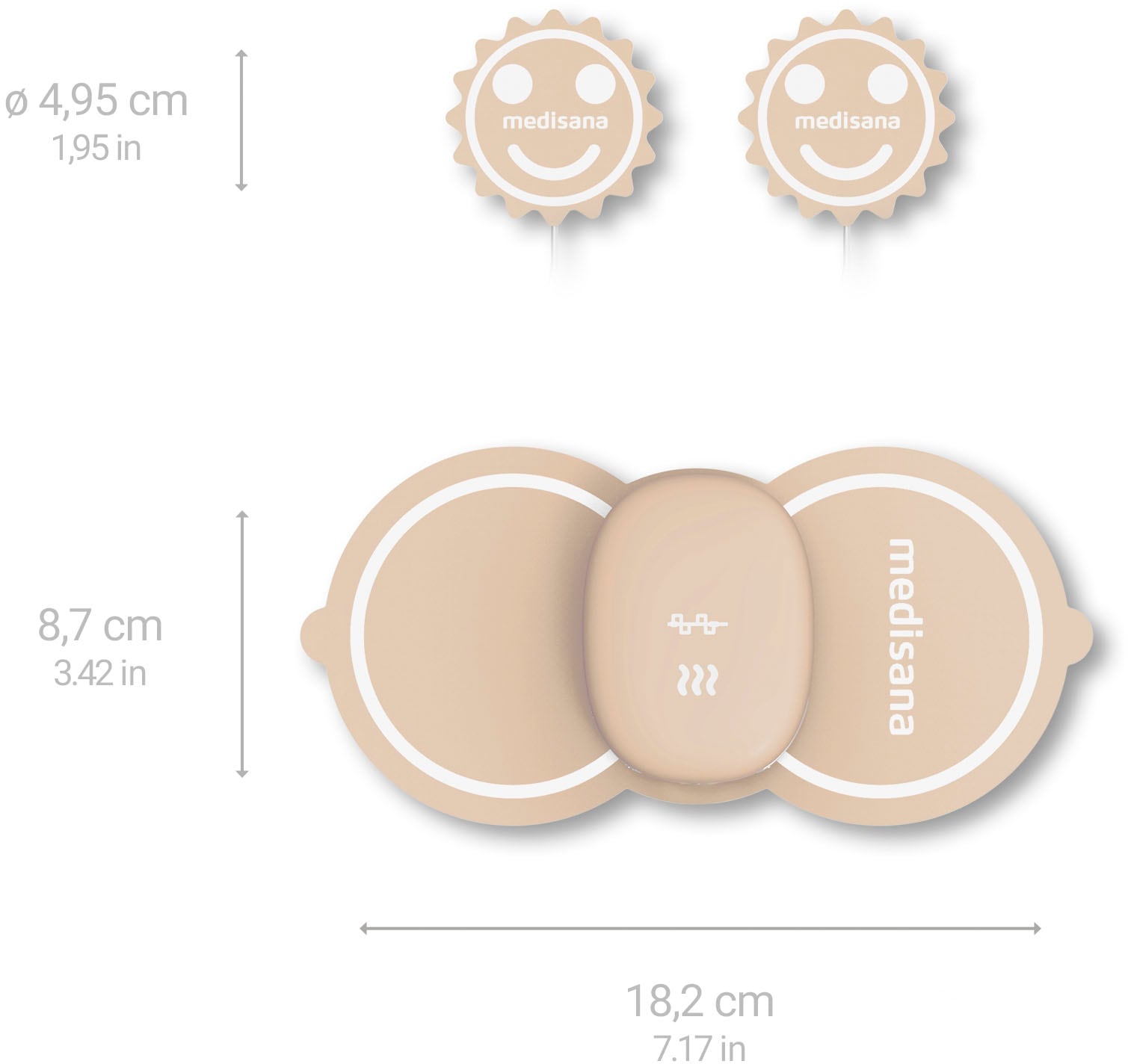 Medisana Menstruations-Pad »TT 250«, Linderung & Entspannung bei Menstruation und Endometriose, Tens, Wärme