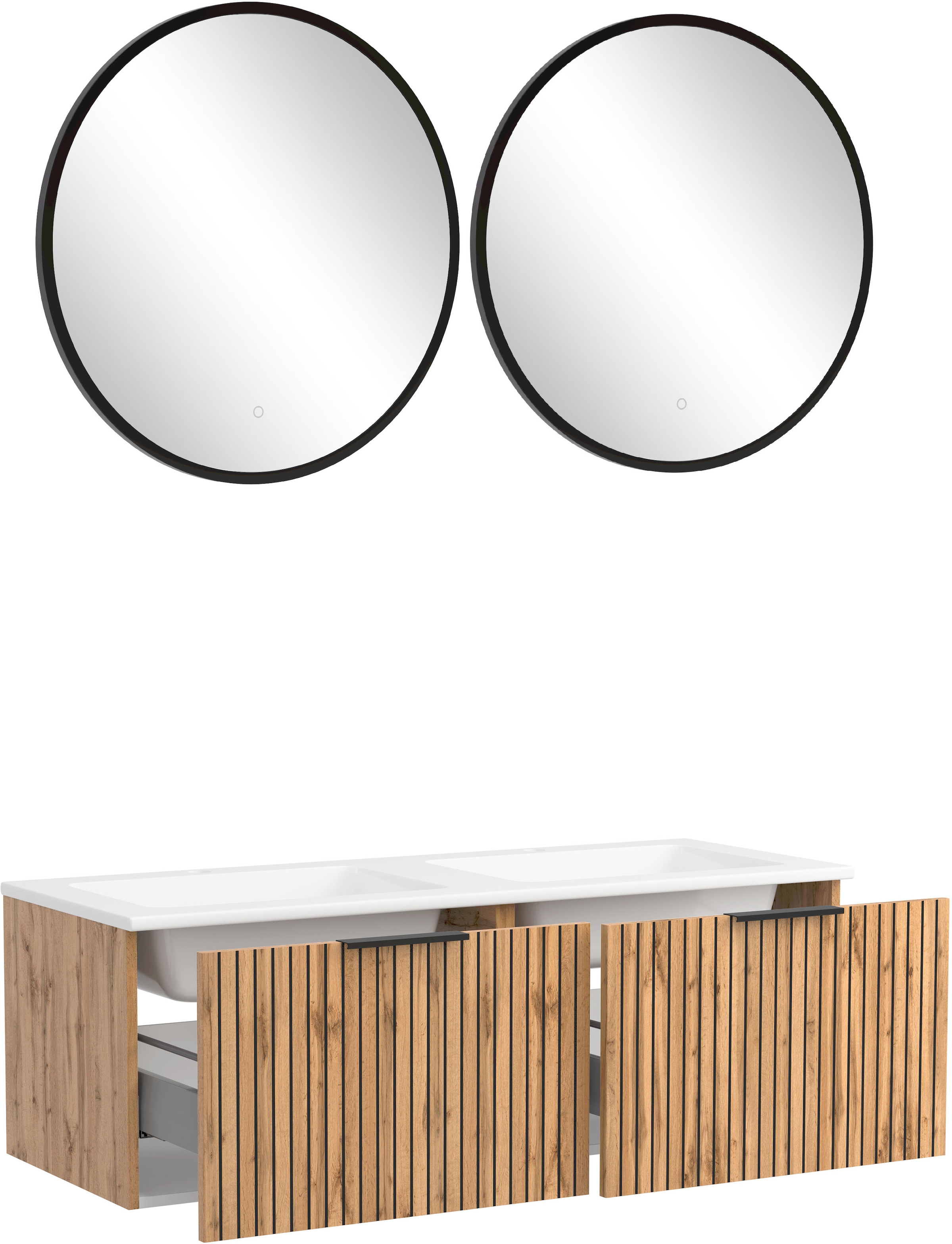 welltime Badmöbel-Set »Welltime, Carlton Waschtisch-Set, 80 oder 120 cm, ge günstig online kaufen