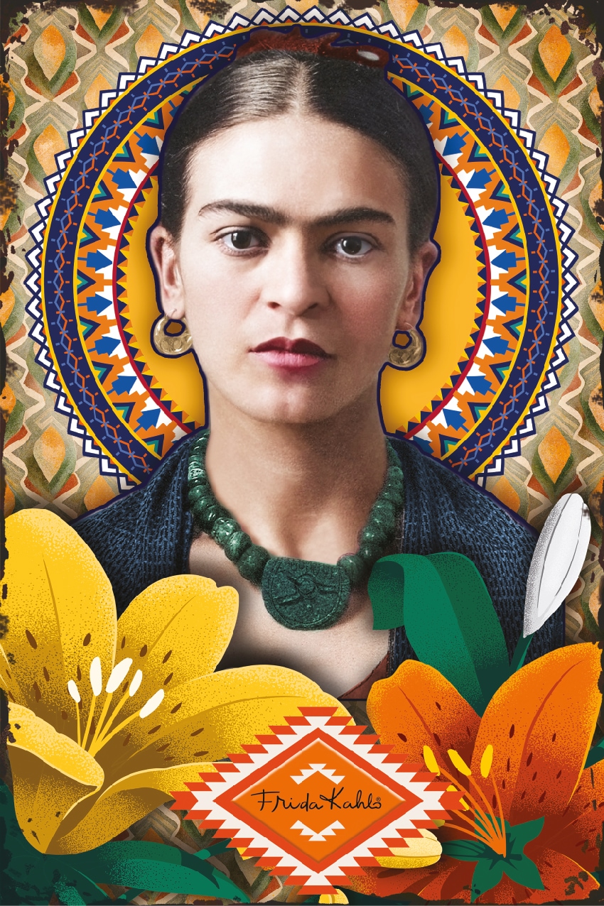 LuckyLinde Wanddekoobjekt »Frida Kahlo - Blumen«, (1 St.), Exklusive JANOSC günstig online kaufen