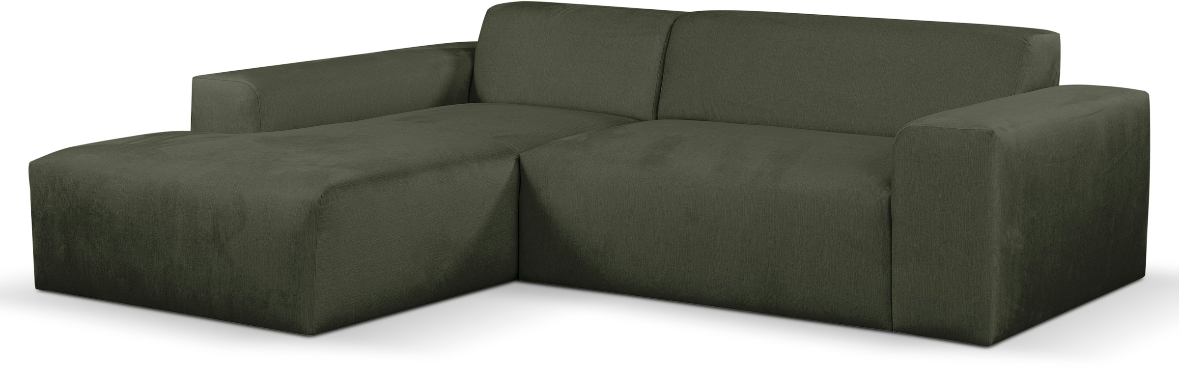 WERK2 Ecksofa »Zeus-L modern und zeitlos, Breite 253cm, bequemes Sofa«, Curvy Trend Ecksofa mit urbaner Optik