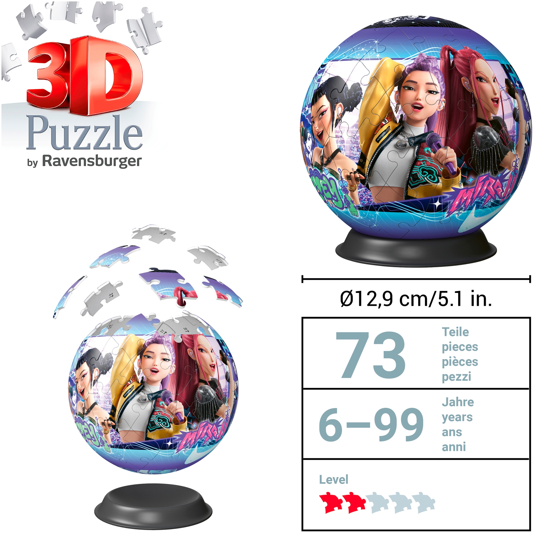 Ravensburger Puzzleball »K-Pop Demon Hunters« Made in Europe