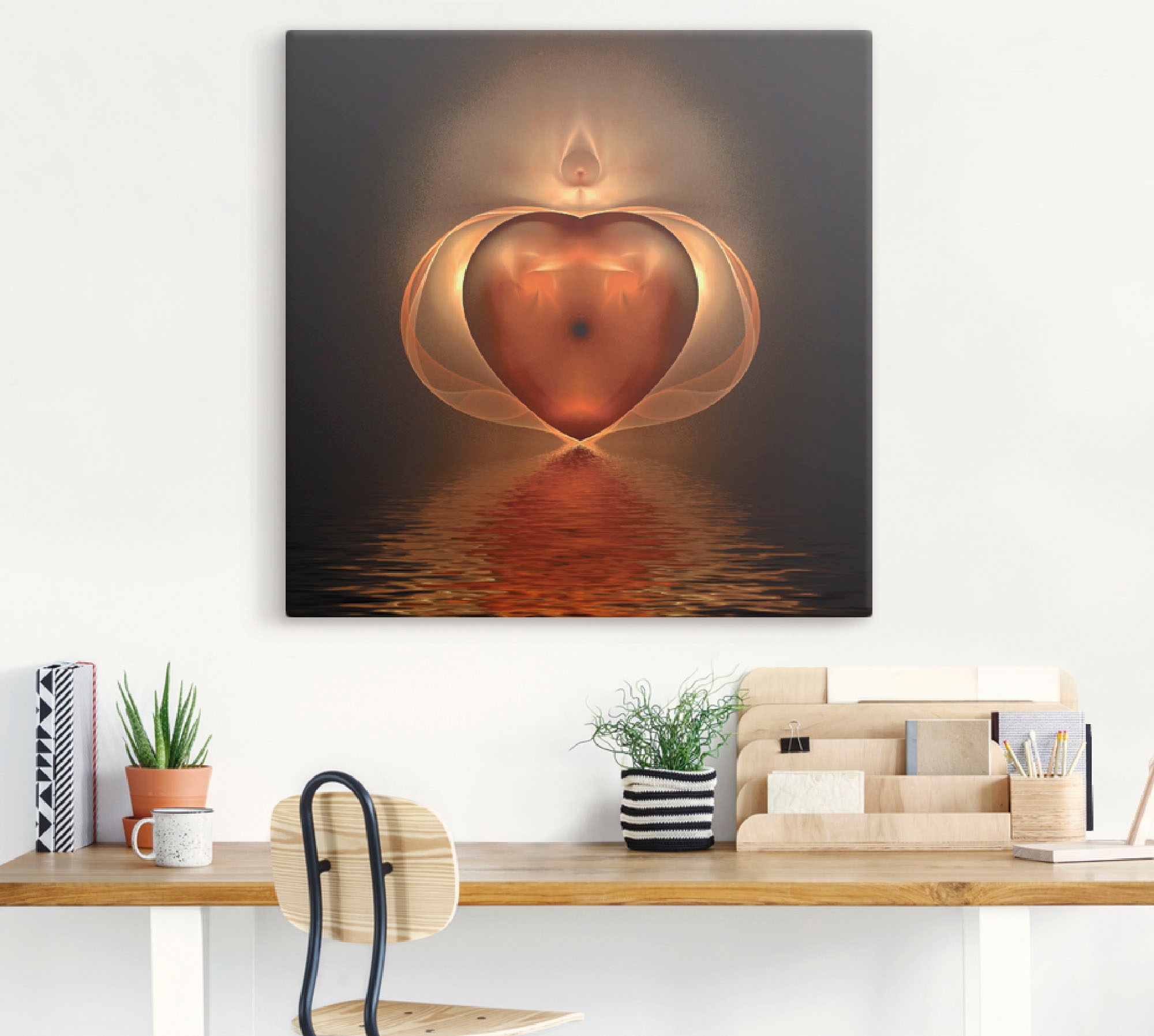 Artland Wandbild »Herz«, Herzen, (1 St.), als Leinwandbild, Wandaufkleber oder Poster in versch. Größen