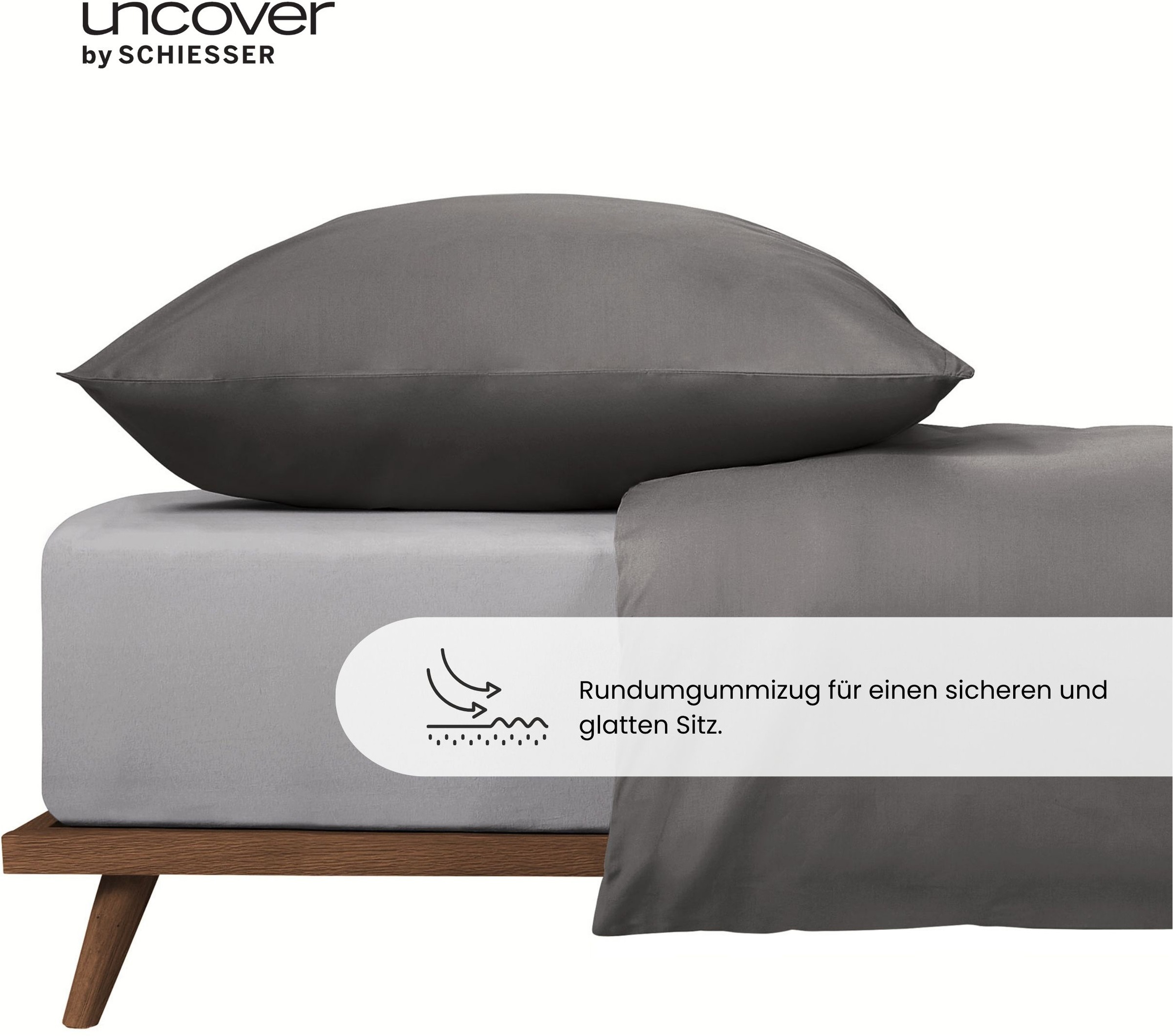 uncover by SCHIESSER Spannbettlaken »New Jersey aus 100% Baumwolle« OEKO-TEX® MADE IN GREEN