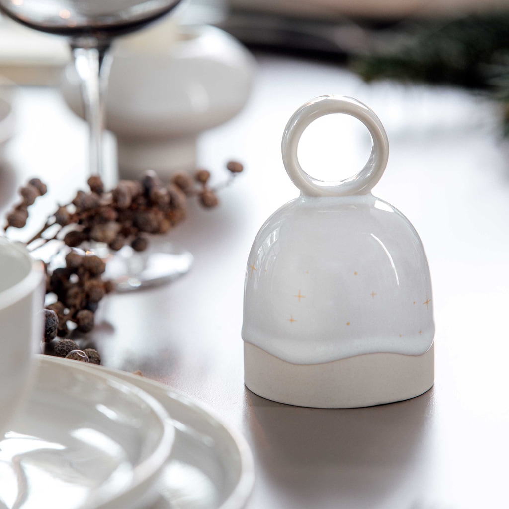 like. by Villeroy & Boch Weihnachtsfigur »Tischglocke Winter Glow ø 6,6 cm beige«