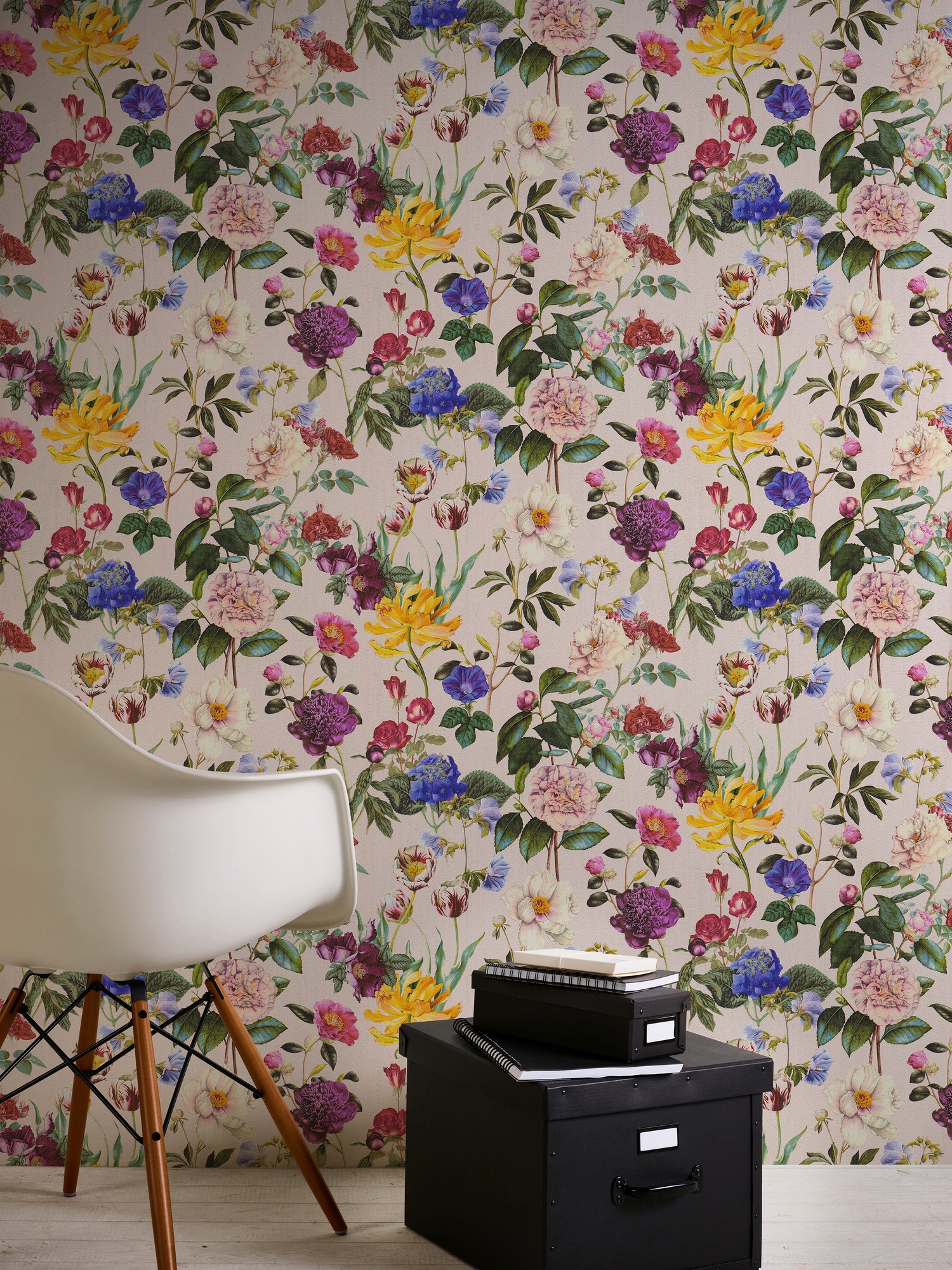 A.S. Création Vliestapete »Jette Joop tropisch floral natürlich«, floral-botanisch-Wald, Blumentapete Tapete Streifen Tapeten Wohnzimmer Schlafzimmer Küche