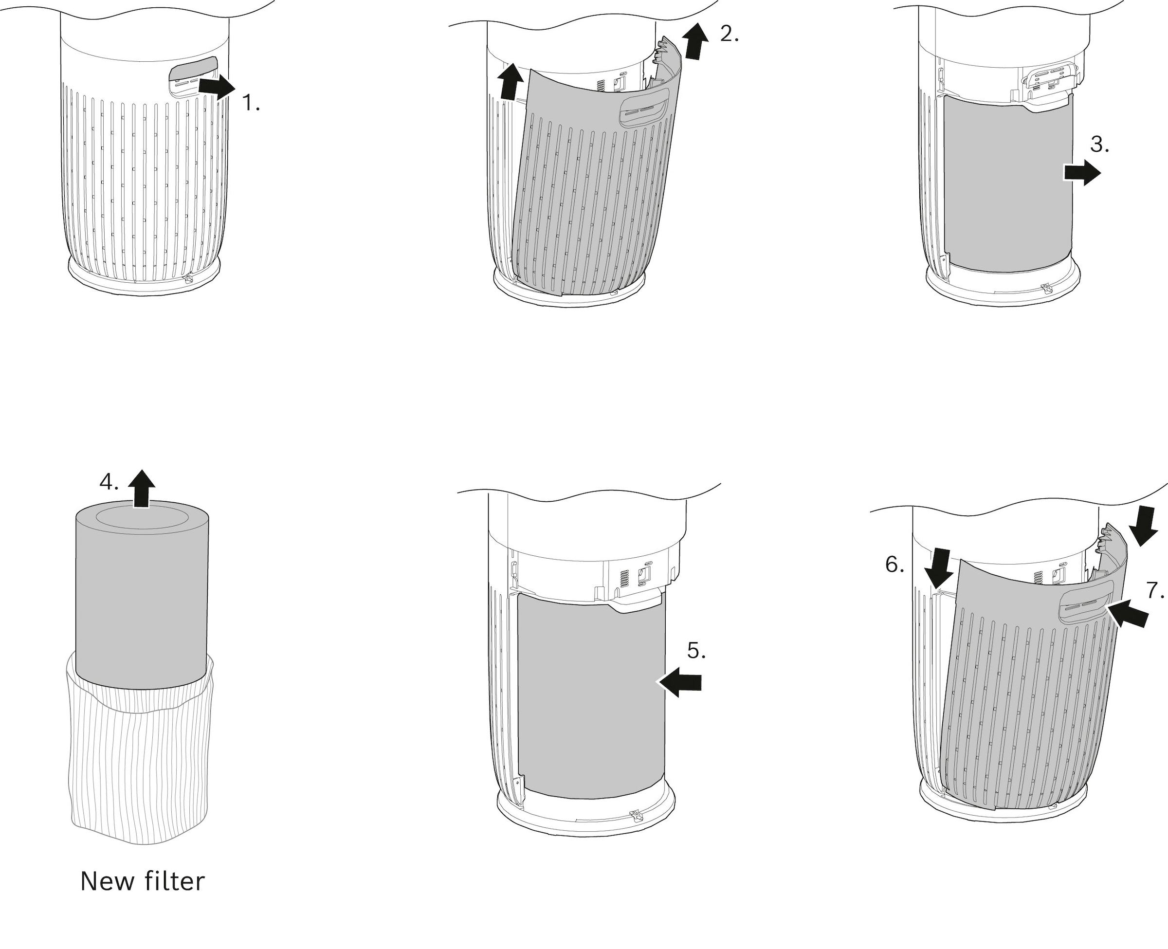 BOSCH Kombifilter »4-in-1 HEPA Filter mit Hocheffizienter Aktivkohle- und Bakterienfilter«