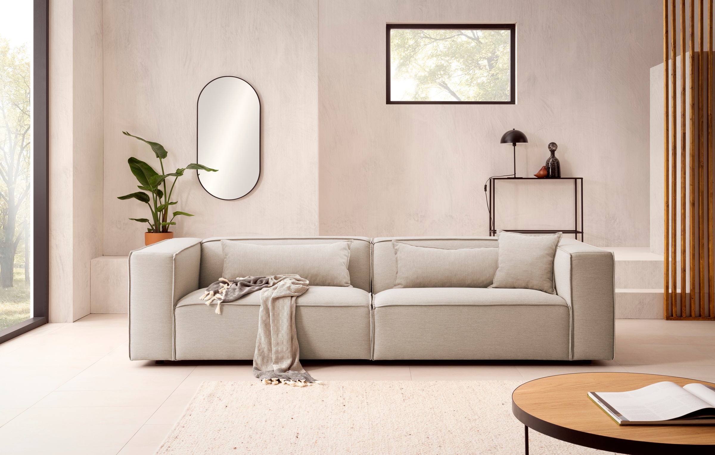 LeGer Home by Lena Gercke 3-Sitzer »PIARA, Couch mit Kedernaht, Sofa in Cor günstig online kaufen