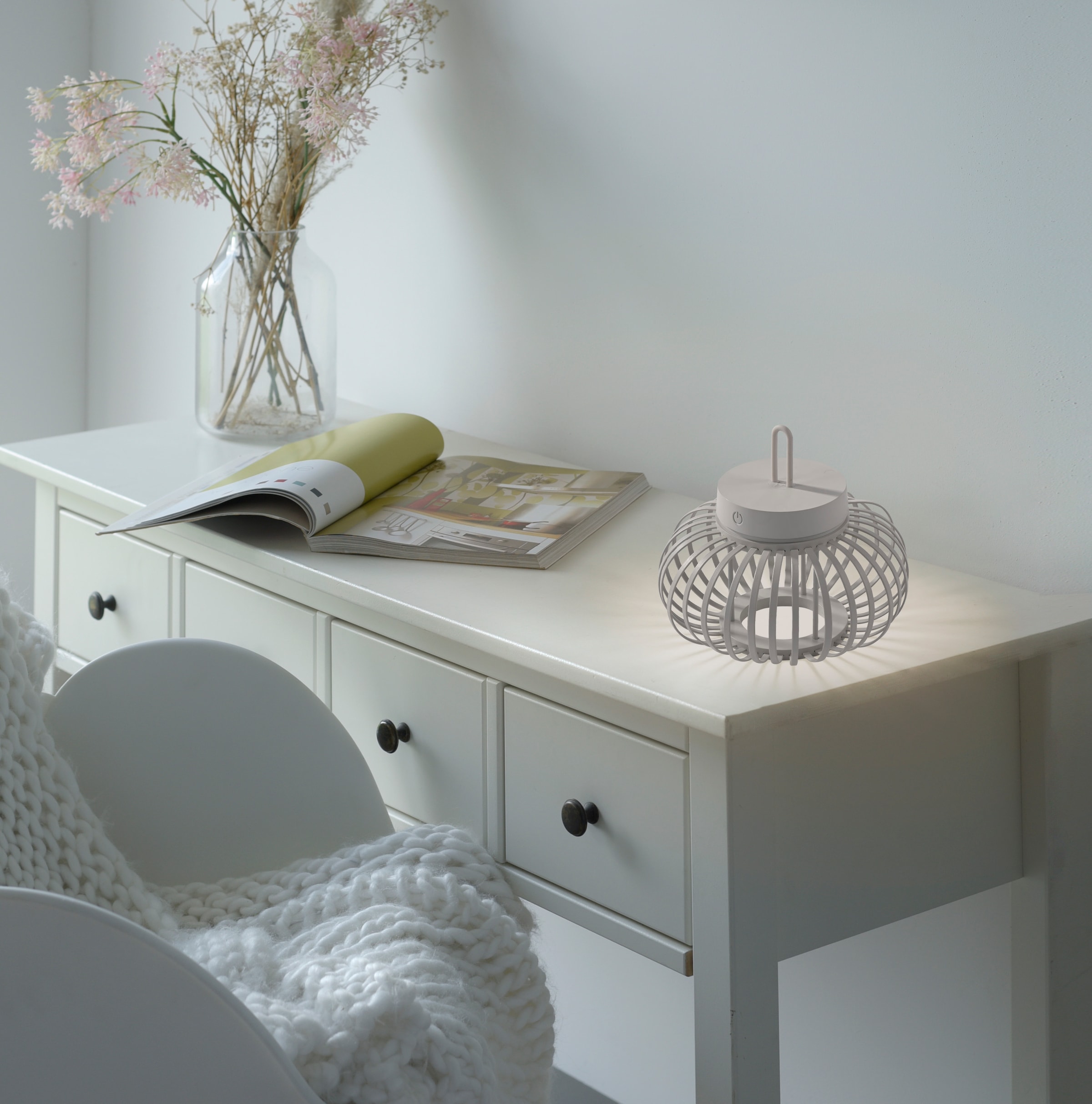 JUST LIGHT Pendelleuchte »AKUBA«, 1 flammig, Leuchtmittel LED-Modul | LED fest integriert, Akkuleuchte