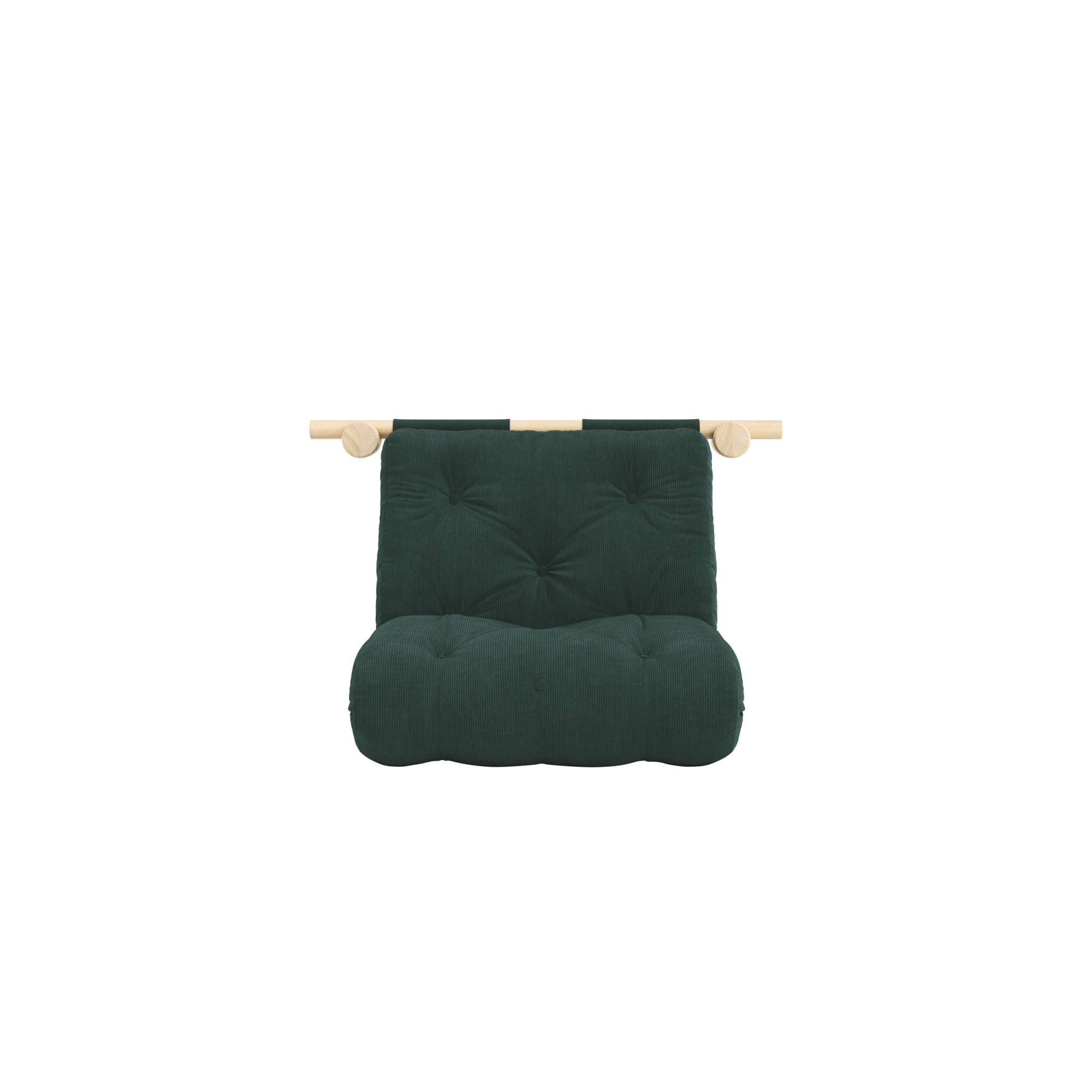 Karup Design Schlafsofa »Hooked Schlafsessel, Sitz- und Schlafplatz, Wandmontiert, platzsparend«, Futonmatratze inkl. Halterungsset aus FSC®-zertifiziertem Massivholz