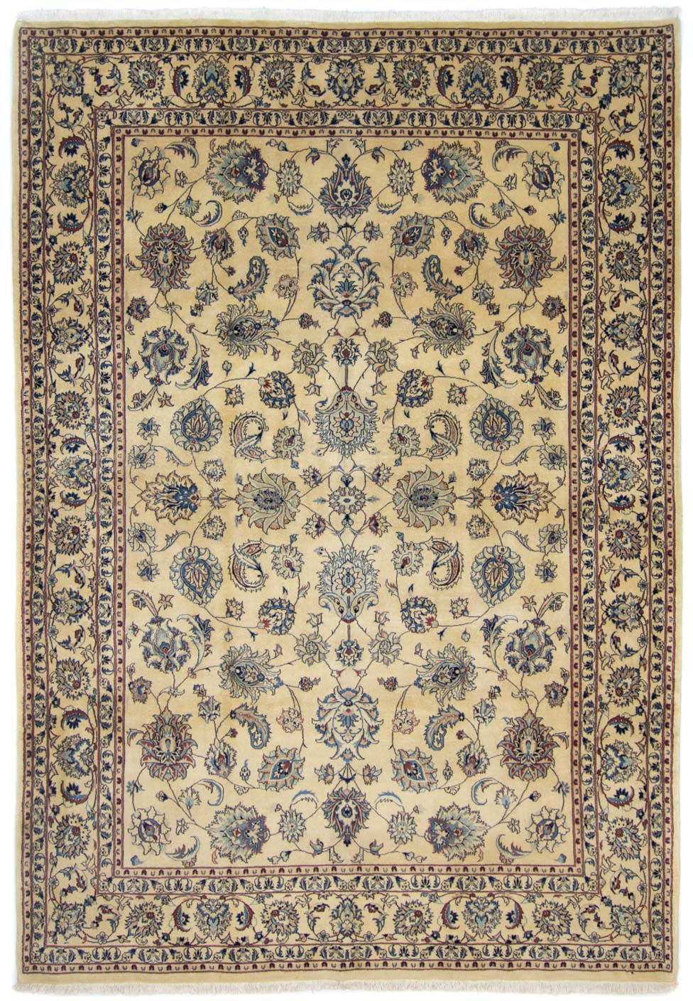 morgenland Wollteppich »Maschad Durchgemustert Beige chiaro 354 x 239 cm«, günstig online kaufen