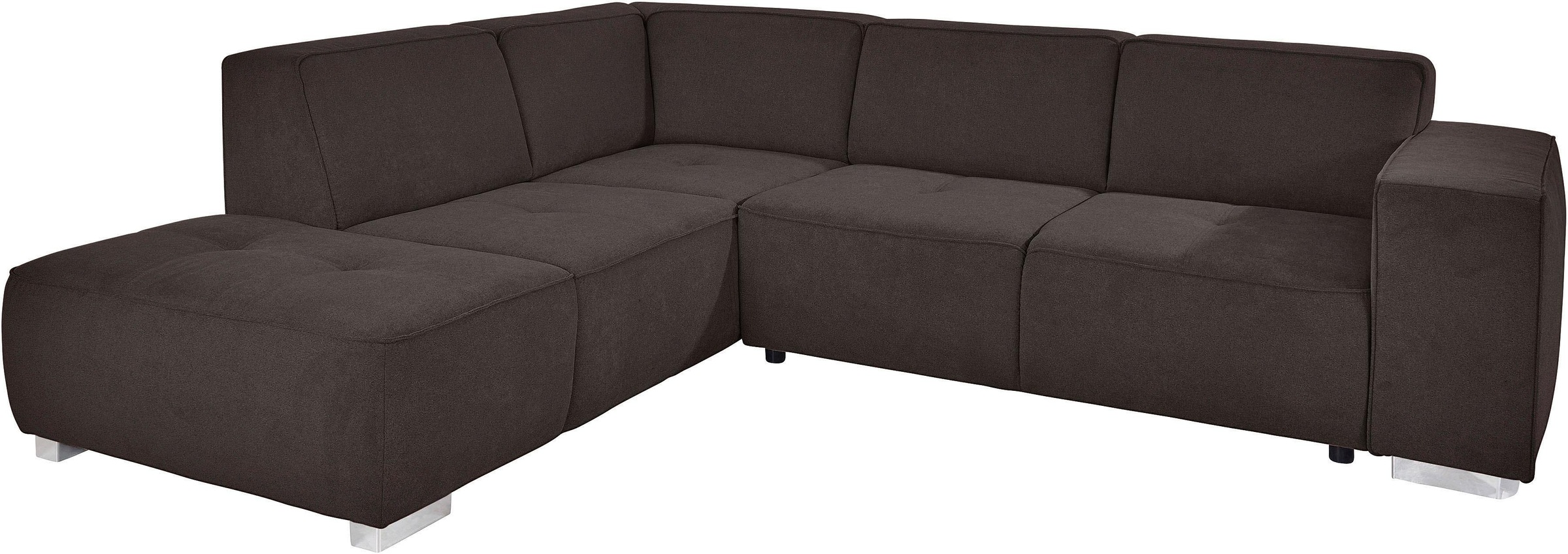 INOSIGN Ecksofa »Sapporo L-Form«, wahlweise Bettfunktion oder Sitztiefenver günstig online kaufen