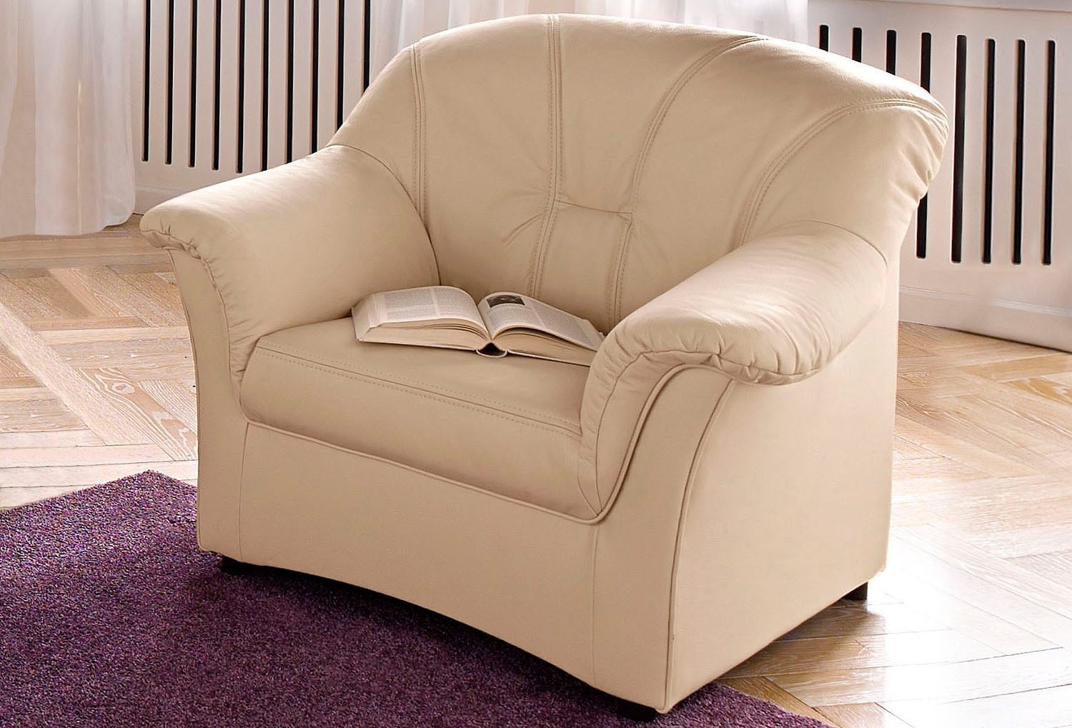 DOMO collection Sessel »Flores«, wahlweise mit Federkern (nicht bei Microfaser PRIMABELLE®-Struktur)