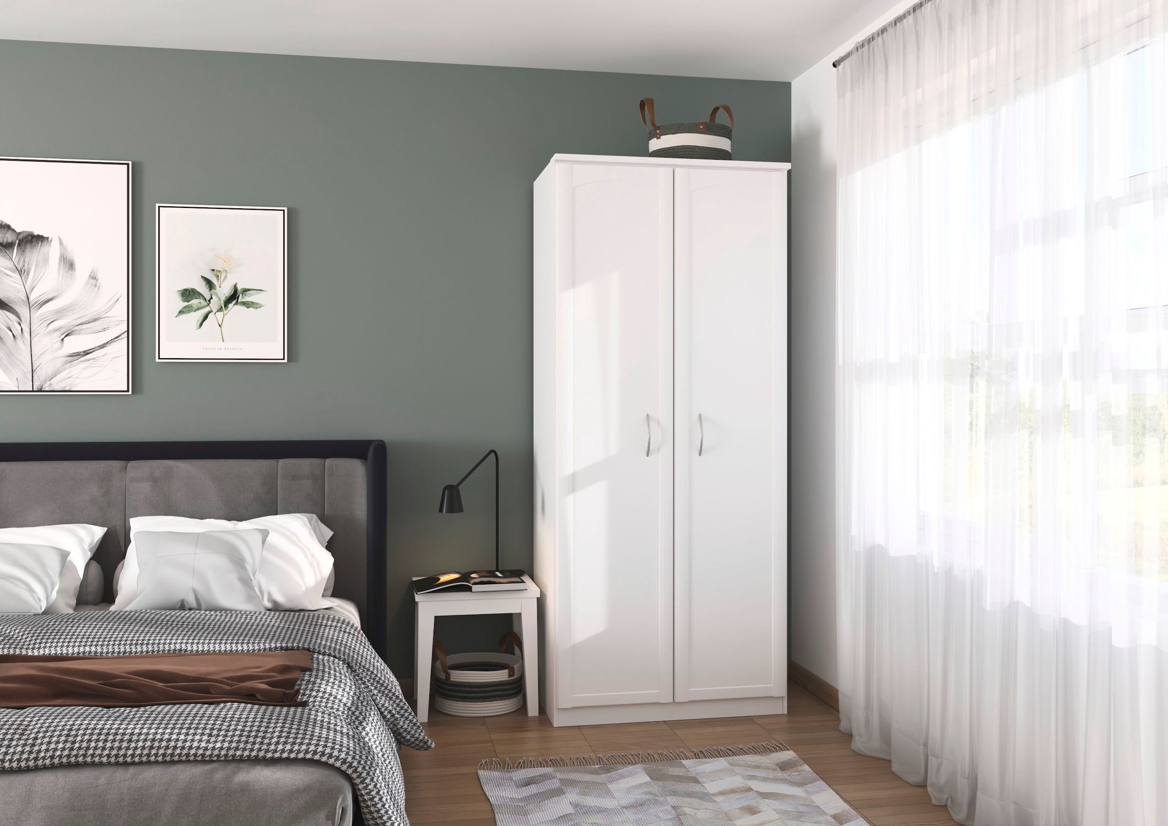 rauch Kleiderschrank »Schrank Garderobe Garderobenschrank Putzschrank Wäscheschrank TORRENT« Breiten 91/136/181 cm, Höhe 210 cm,  optional Außenschubladen und Spiegel, viel Stauraum MADE IN GERMANY