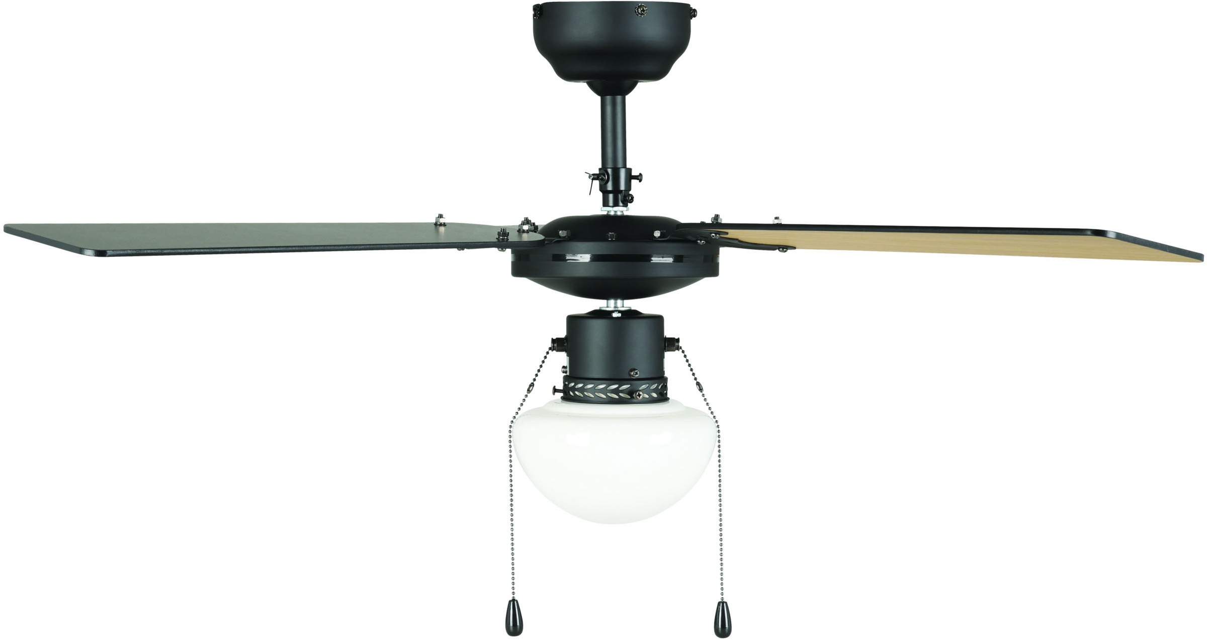 EGLO LED Deckenleuchte »FORTALEZA Ventilator & Licht - Stahl - E27 - 1X60W - IP20« E27 1 Stk. Ventilator mit Beleuchtung, Wohnzimmer, Schalfzimmern, H42 x Ø106,6 cm