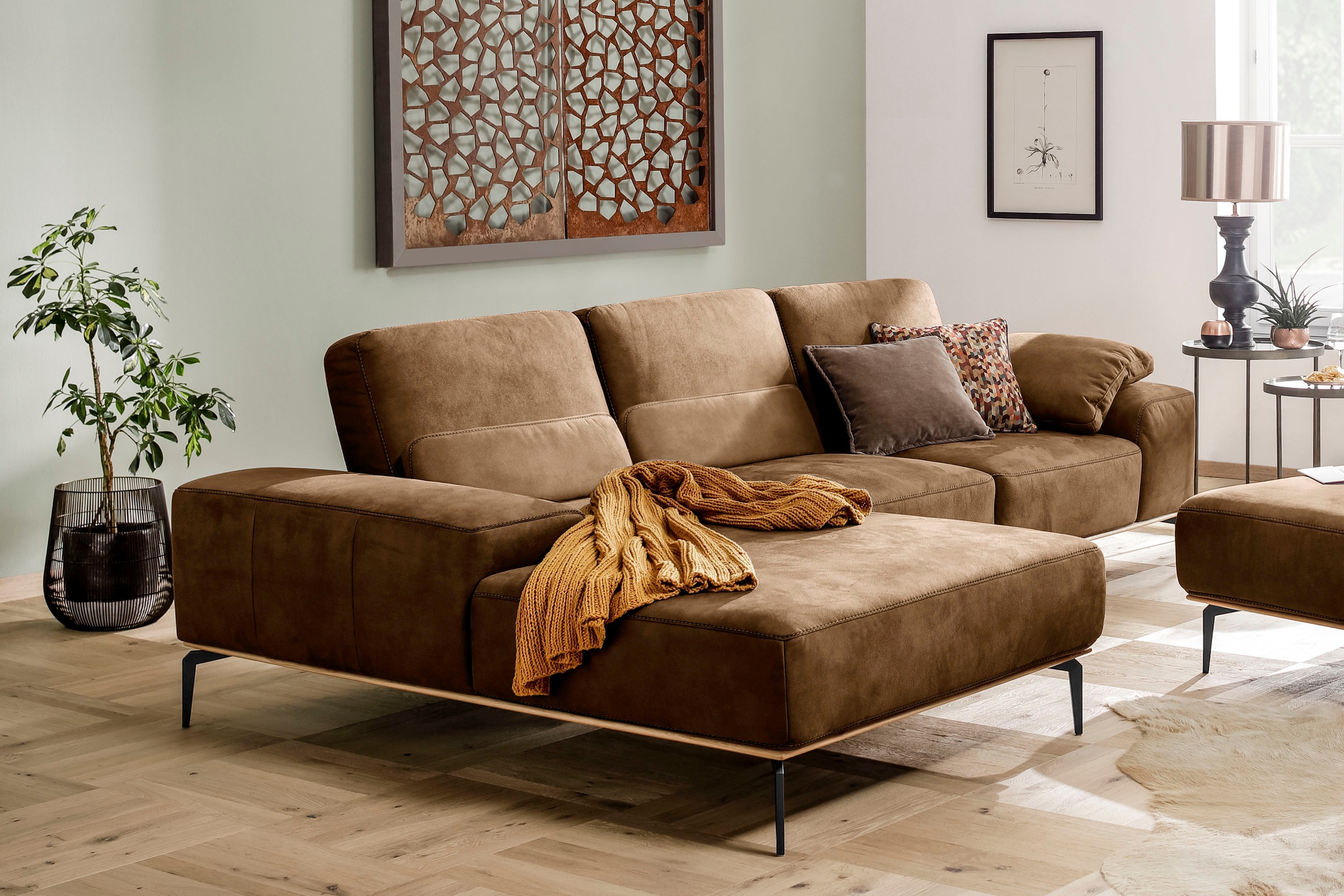 W.SCHILLIG Ecksofa "run, Designsofa mit tollem Sitzkomfort, bequem, L-Form" günstig online kaufen