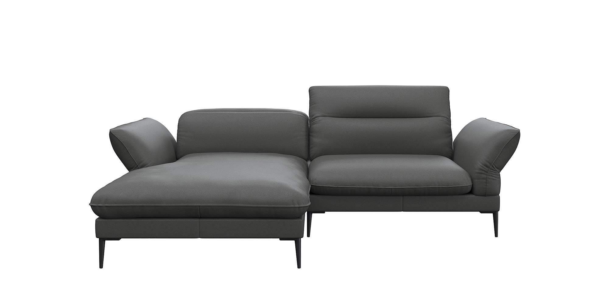 FLEXLUX Ecksofa »Salino, Funktionssofa mit Recamiere, Relaxsofa, Ecksofa«, Sofa mit Arm- und Kopfteil-Verstellungen, Kaltschaum & Stahl-Wellen