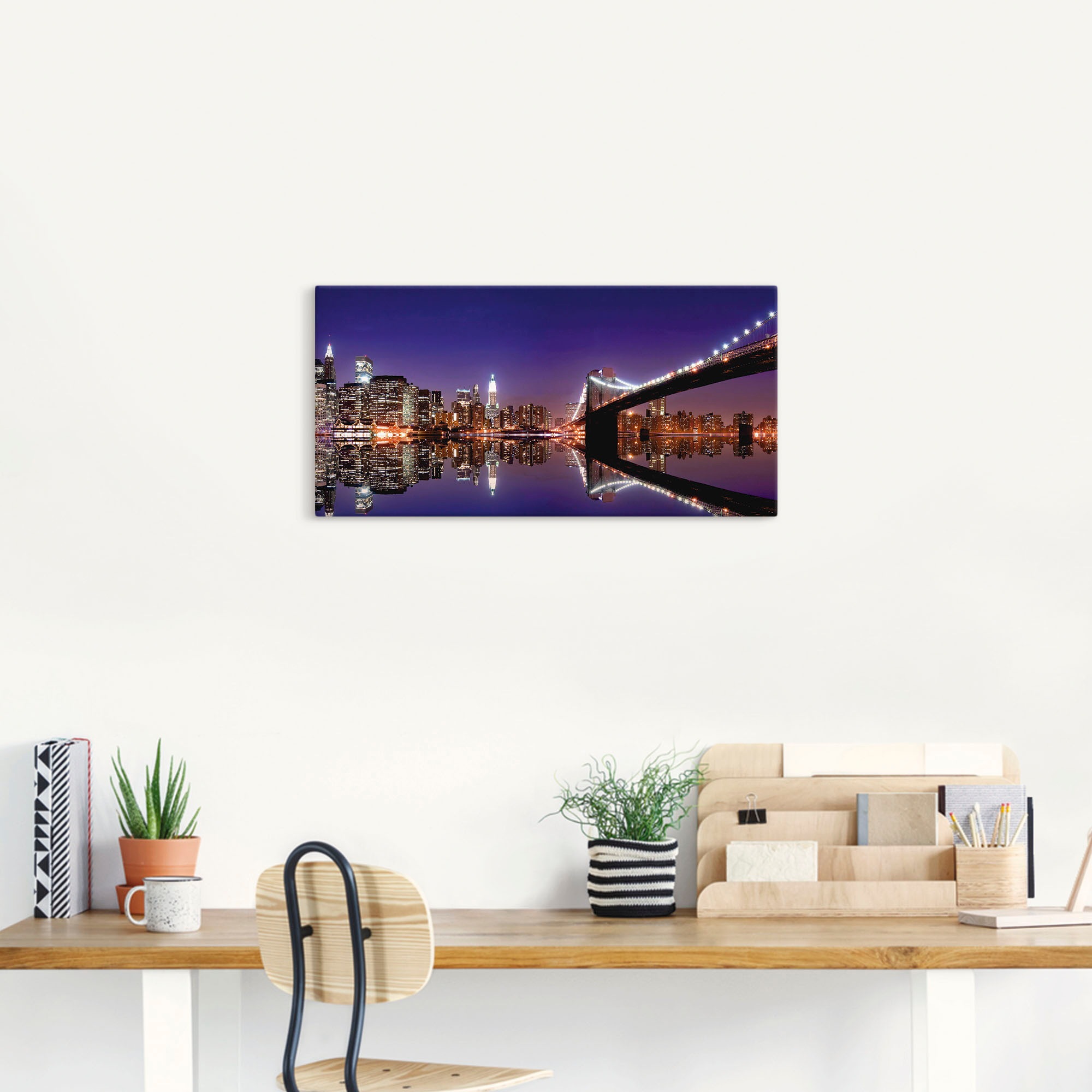 Artland Leinwandbild »New York Skyline«, Amerika, (1 St.), auf Keilrahmen gespannt