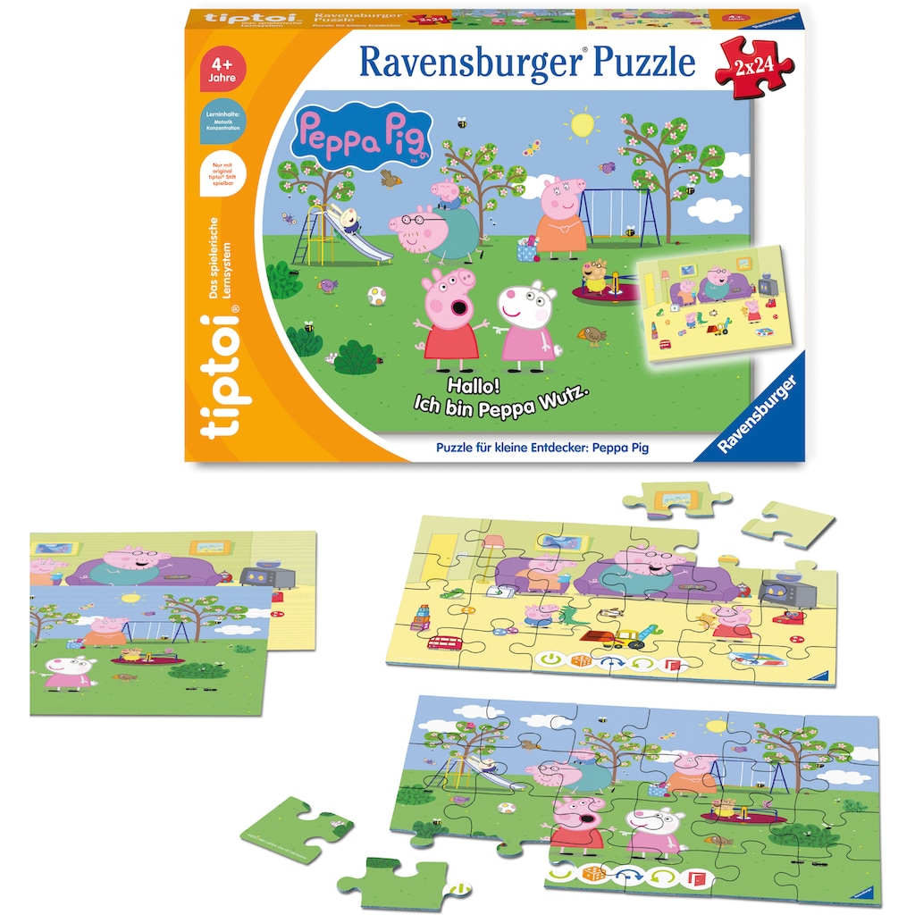 Ravensburger Puzzle »tiptoi® Puzzle für kleine Entdecker: Peppa Pig«