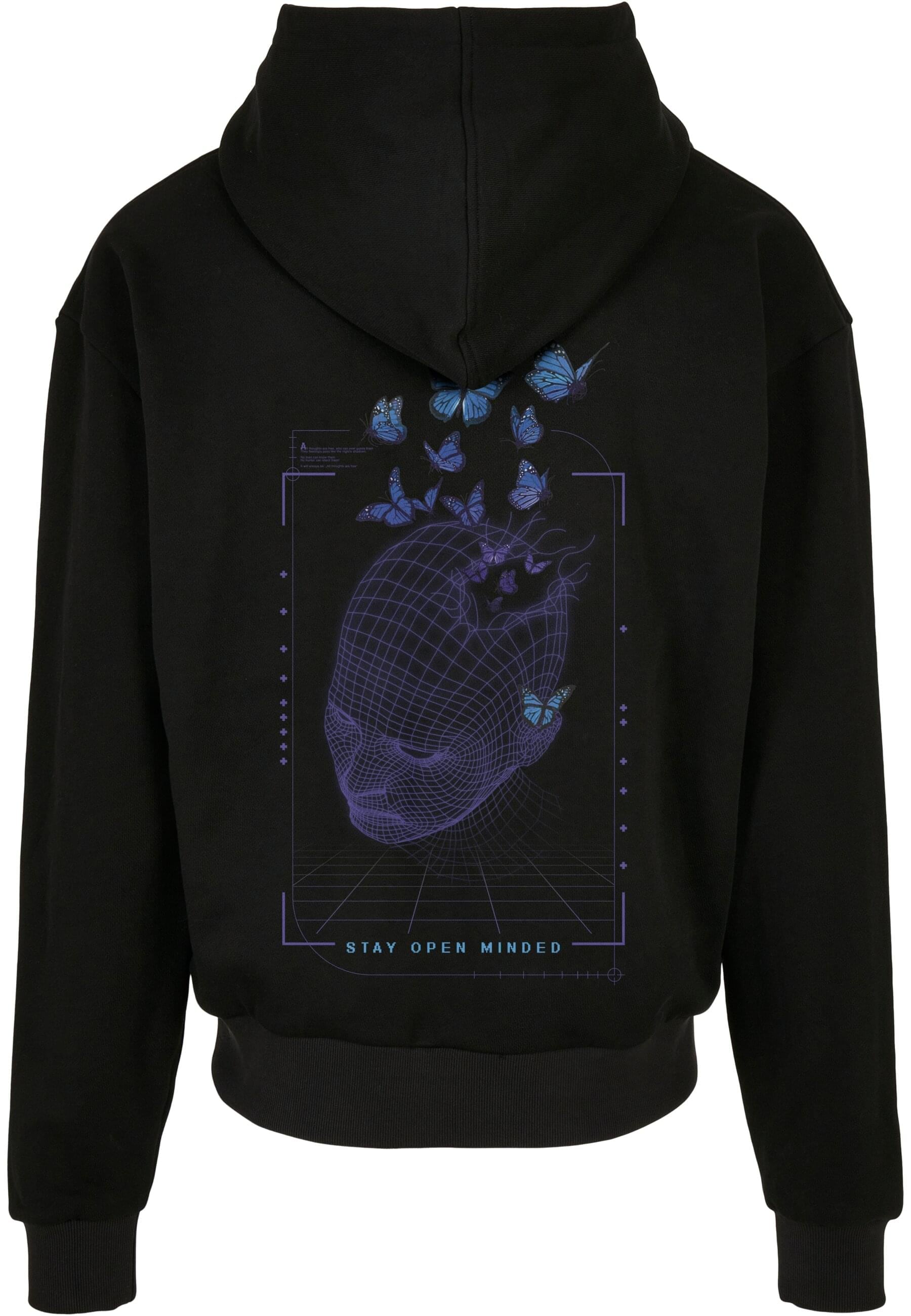 MisterTee Sweatjacke »MisterTee Herren Grid Head Butterfly Oversize Hoody«