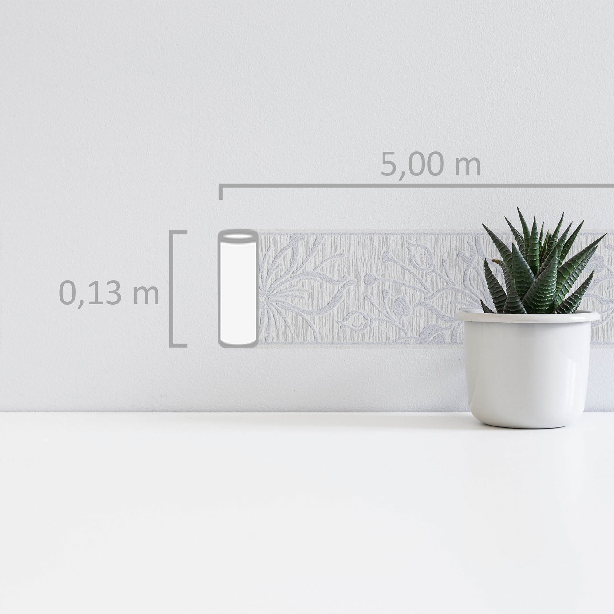 A.S. Création Bordüre »Only Borders 11«, geblümt-floral-natürlich, Tapete Bordüre Blumen Borte Wohnzimmer Schlafzimmer Küche Flur Design