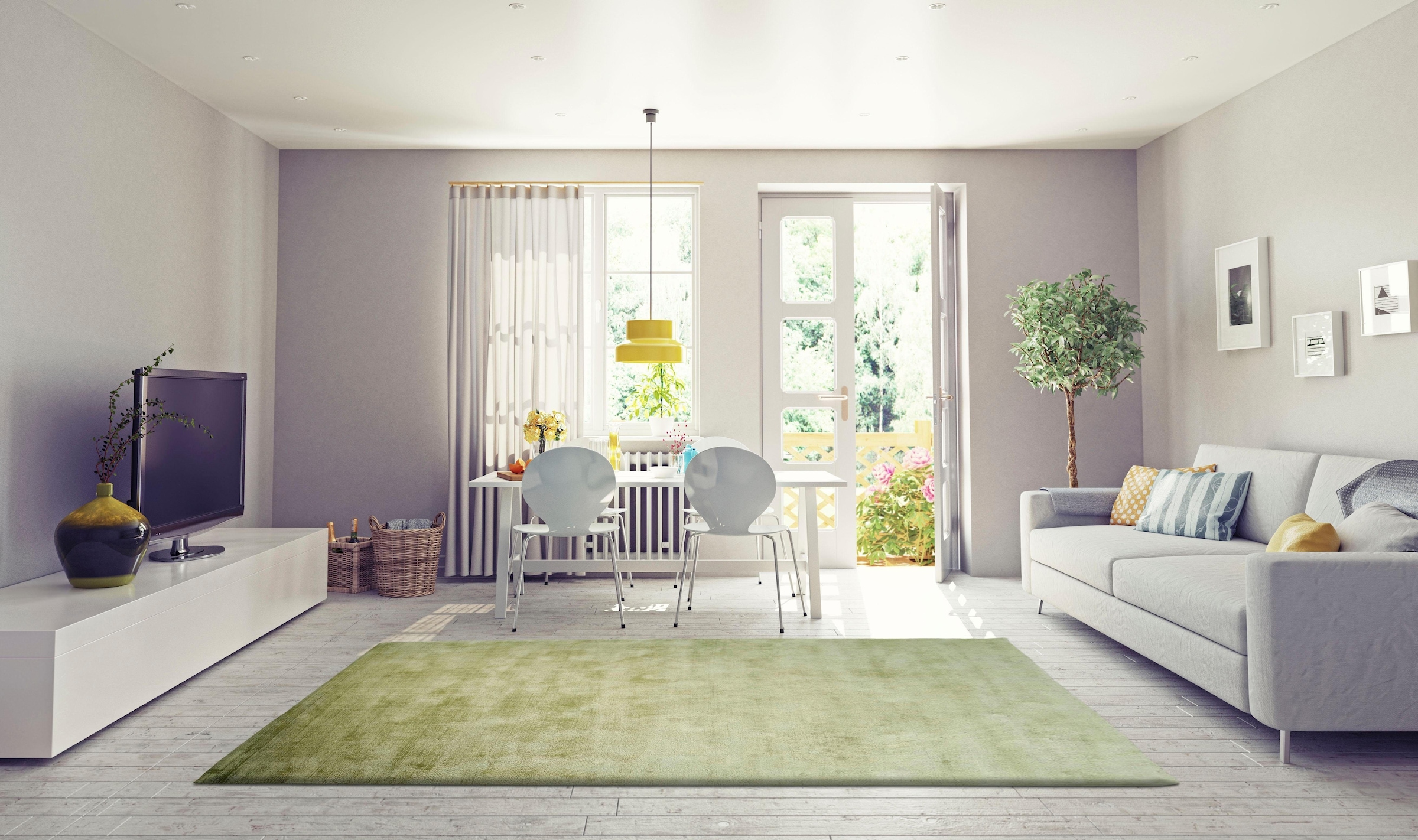 my home Teppich »Besarta«, rechteckig, 13 mm Höhe, Wohnzimmer