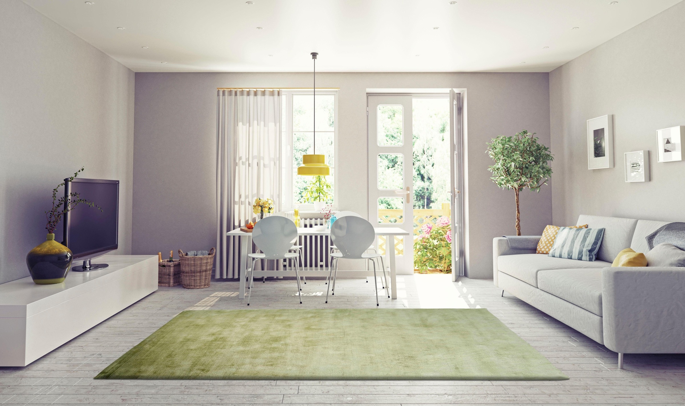my home Teppich »Besarta«, rechteckig, 13 mm Höhe, Wohnzimmer günstig online kaufen