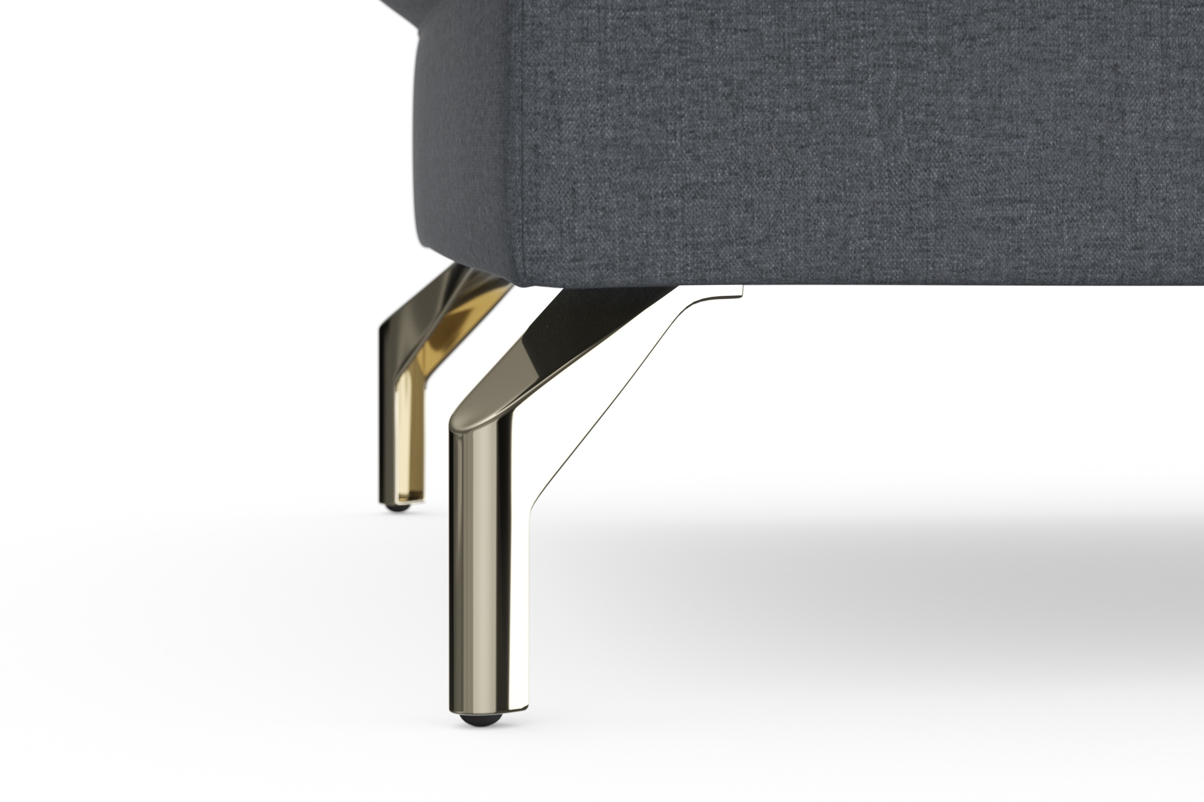 sit&more Hocker »Fashion«, inklusive Federkern, mit satinierten Nickelfüßen