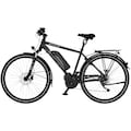 FISCHER Fahrrad E-Bike »VIATOR ETH 1861 557«, 10 Gang, Shimano, Deore, Mittelmotor 250 W, (mit Akku-Ladegerät-mit Gepäckträgertasche-mit Werkzeug)