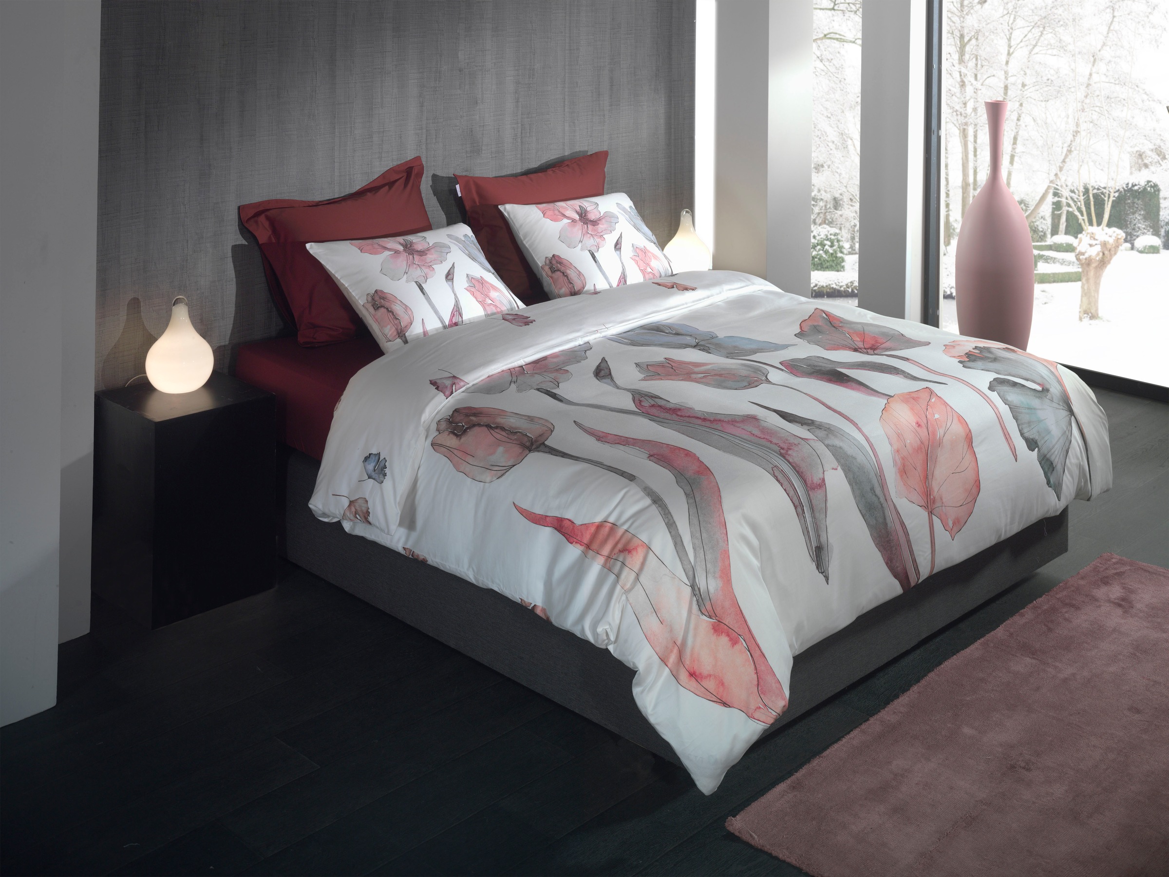 Heckett & Lane Wendebettwäsche »Zeljko« 2 Stk. tlg. Blumen Design, 100% Baumwolle ab 135x200 cm.