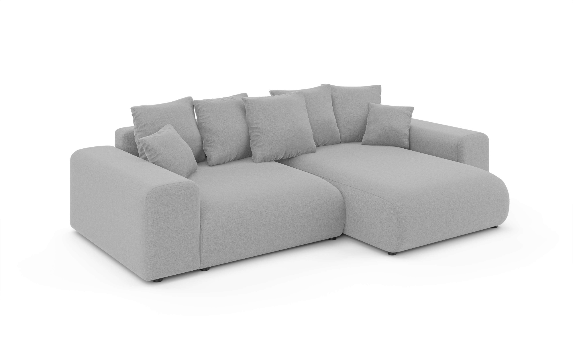 Home affaire Ecksofa »LAKESIDE mit Bettfunktion und Bettkasten, B/T/H 257/166/84 cm«, L-Form, Recamiere beidseitig montierbar, Wellenunterfederung