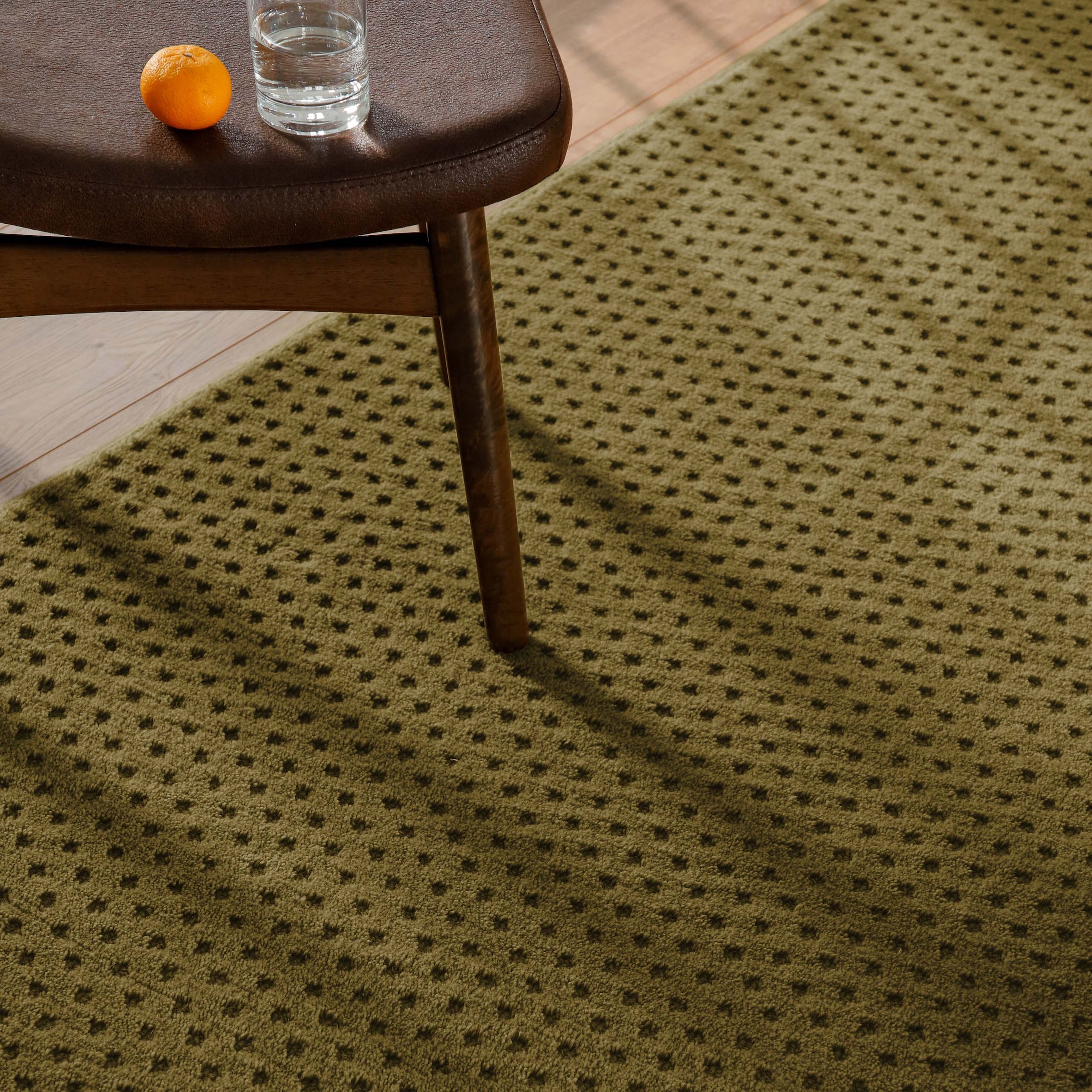 Wecon home Teppich »Castello THREE« rechteckig 7 mm Höhe Schurwolle, Kurzflor mit Hoch-Tief-Effekt, Wohnzimmer, Punktmuster