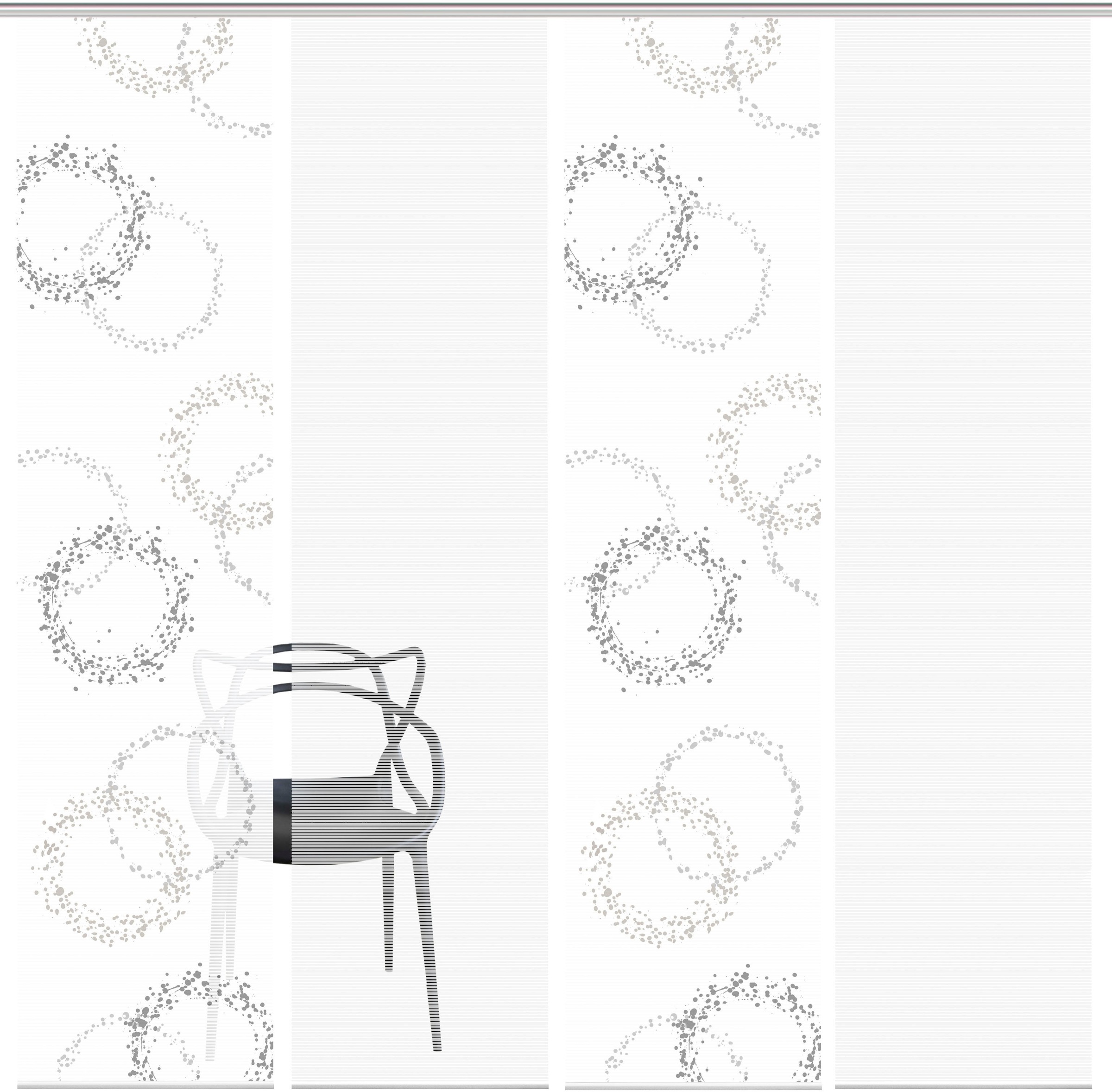 Vision S Schiebegardine »AINUR 4er SET« Paneelwagen 4 Stk. tlg. Schiebevorhang Digidruck 4er Set AINUR