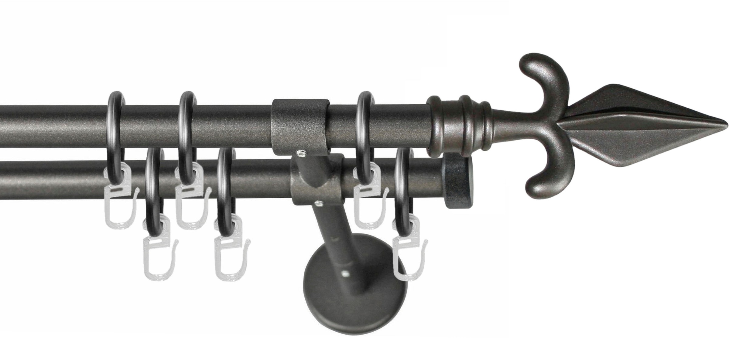 GARESA Gardinenstange »RUSTIKA« Ø 16 mm 2 läufig-läufig Wunschmaßlänge;Träg günstig online kaufen