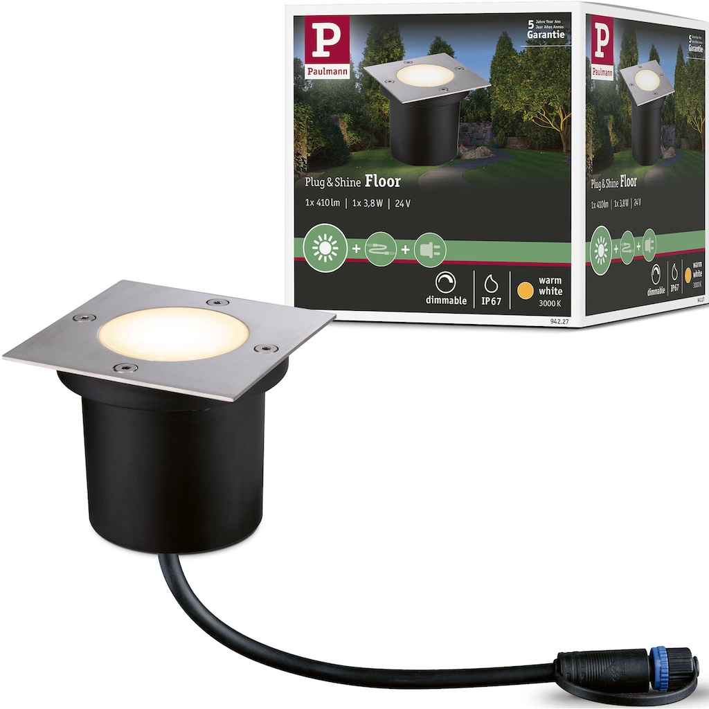 Paulmann LED Einbauleuchte »Plug & Shine«, 1 flammig-flammig, LED-Modul, IP65 Rostfrei