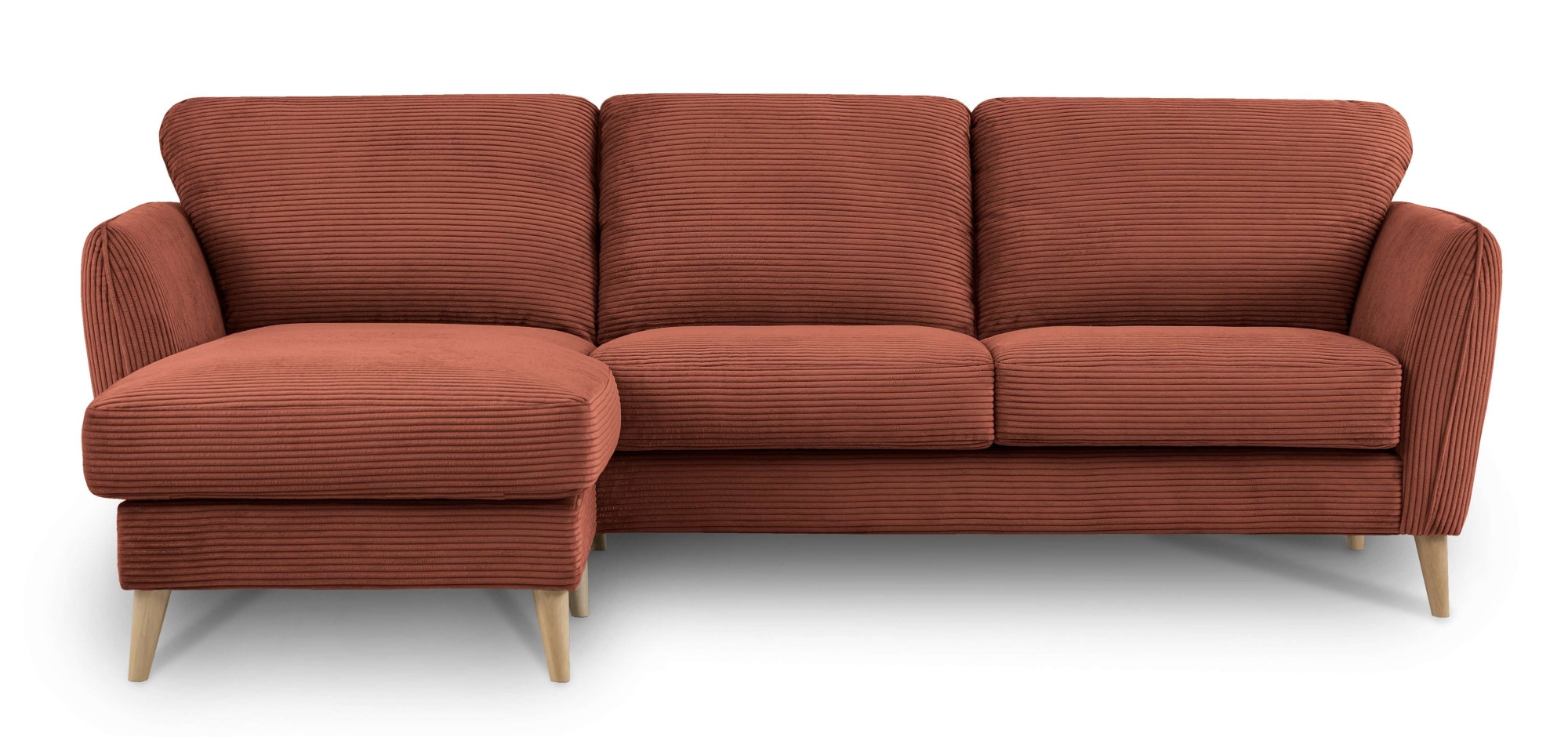 Home affaire Ecksofa »MARSEILLE (242/152cm),L-Form, Rec. rechts/links«, Massivholzbeine aus Eiche, in verschieden Bezügen und Farbvarianten