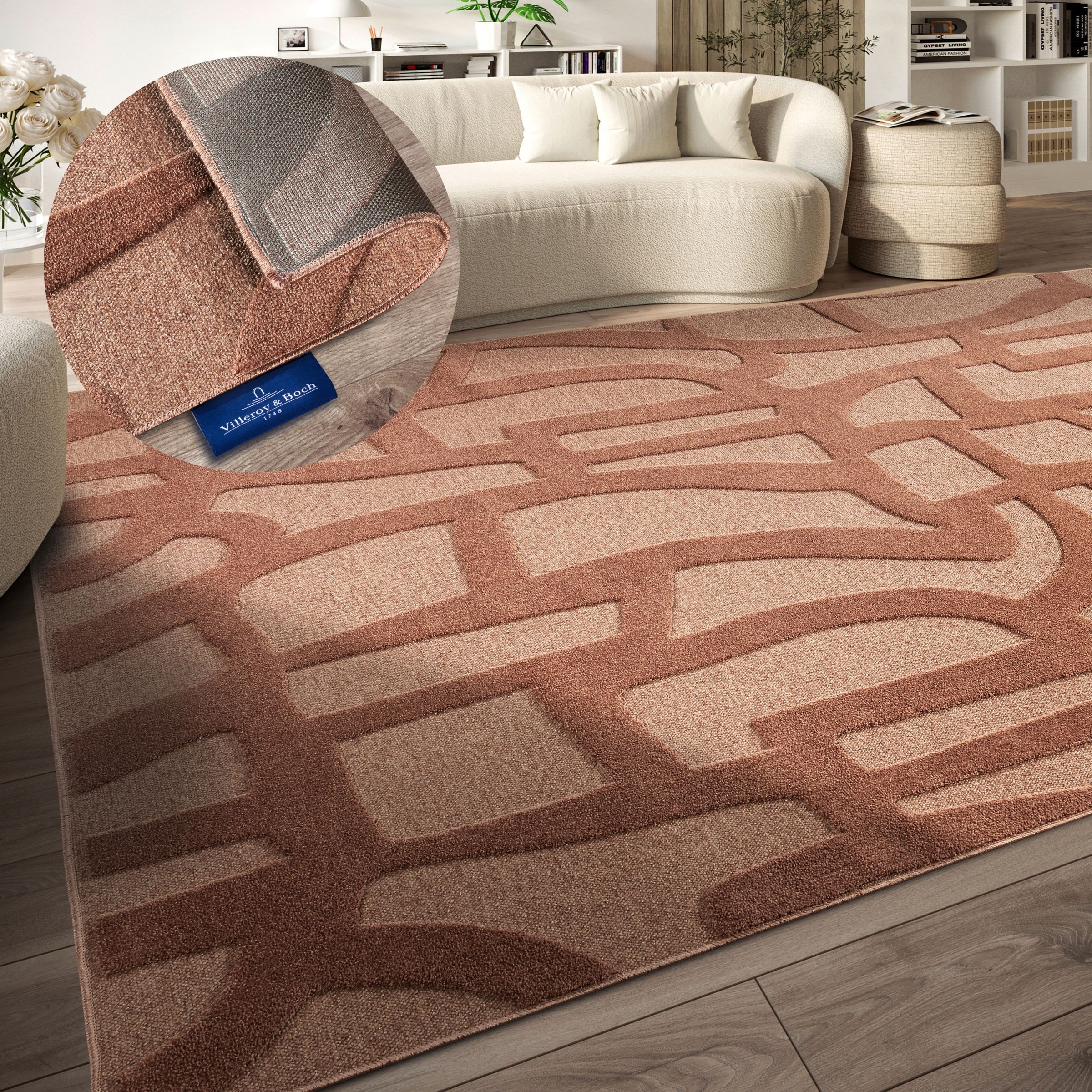 Villeroy & Boch Teppich »Therese«, rechteckig, 5,5 mm Höhe, Wohnzimmer, Sch günstig online kaufen