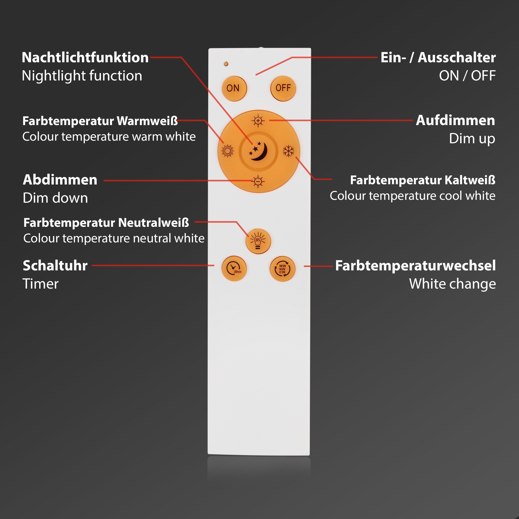 Briloner Leuchten LED Panel »PALLAS« mit Fernbedienung
