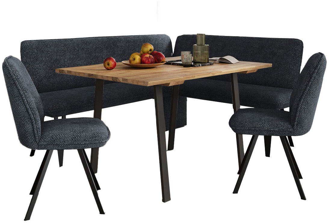OTTO home Eckbankgruppe »Mily Essecke, Sitzgruppe, Eckbankgruppe, Küchenbankgruppe« Set, 4er, 4 Stk. tlg. BESTSELLER schwarz FSC -zertifizierter 