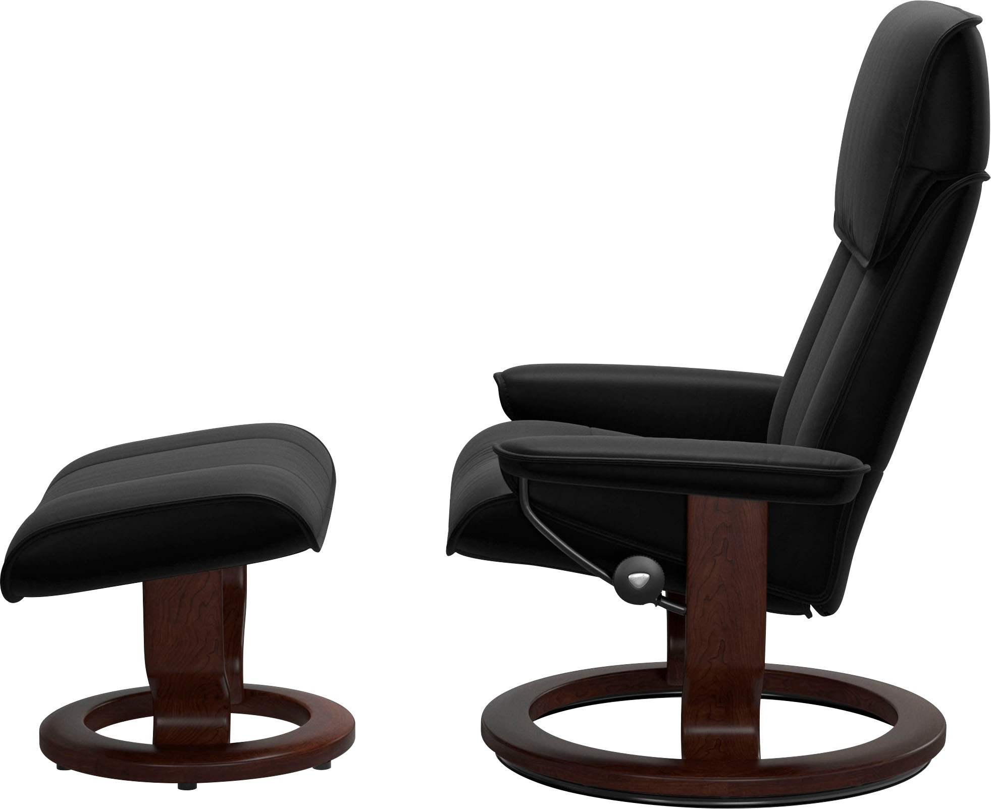 Stressless® Relaxsessel »Admiral«, (Set, Relaxsessel inkl. Hocker), mit Classic Base, Größe M & L, Gestell Braun