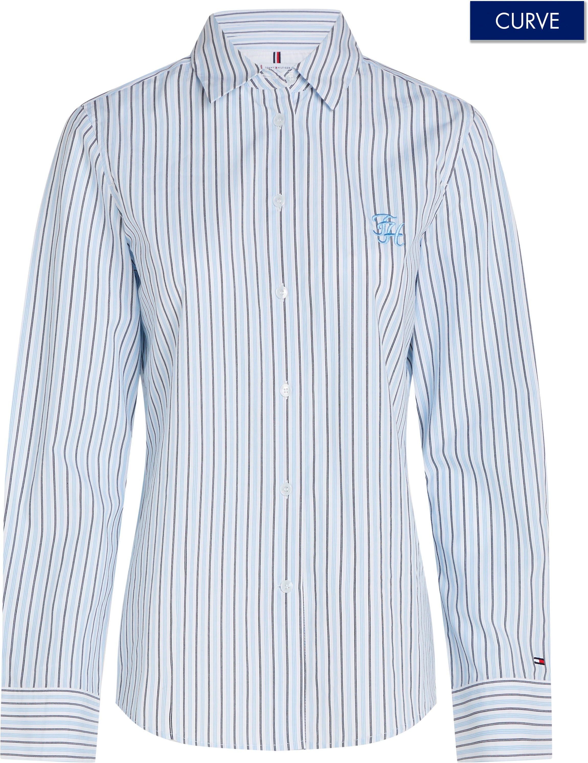 Tommy Hilfiger Curve Hemdbluse »CRV STRIPE REGULAR SHIRT«, Große Größen