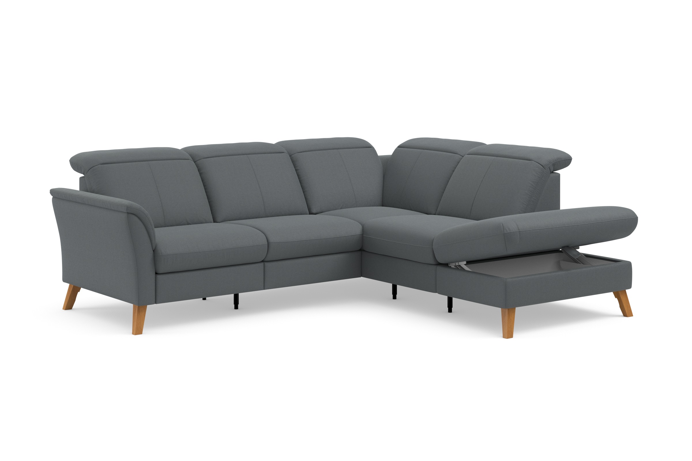 sit&more Ecksofa »Romero L-Form«, wahlweise mit oder ohne TV-Funktion, Bettfunktion, Bettkasten