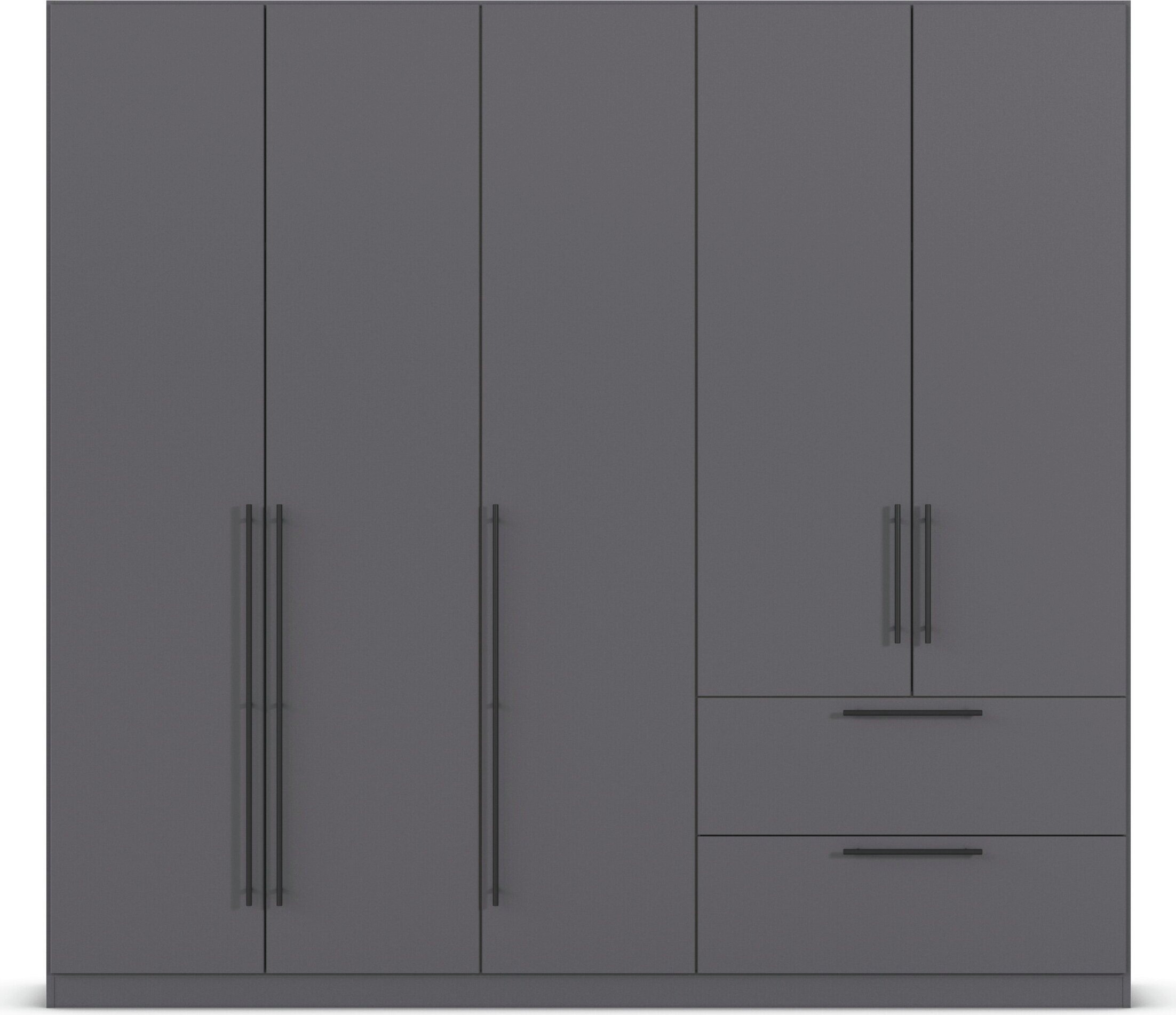 rauch Kleiderschrank »Drehtürenschrank Schrank Garderobe Wäscheschrank Schlafzimmer AVOLA«, (in 3 verschiedenen Ausstattungen BASIC/CLASSIC/PREMIUM), mit hochwertigen Stangengriffen in Schwarz aus Metall MADE IN GERMANY