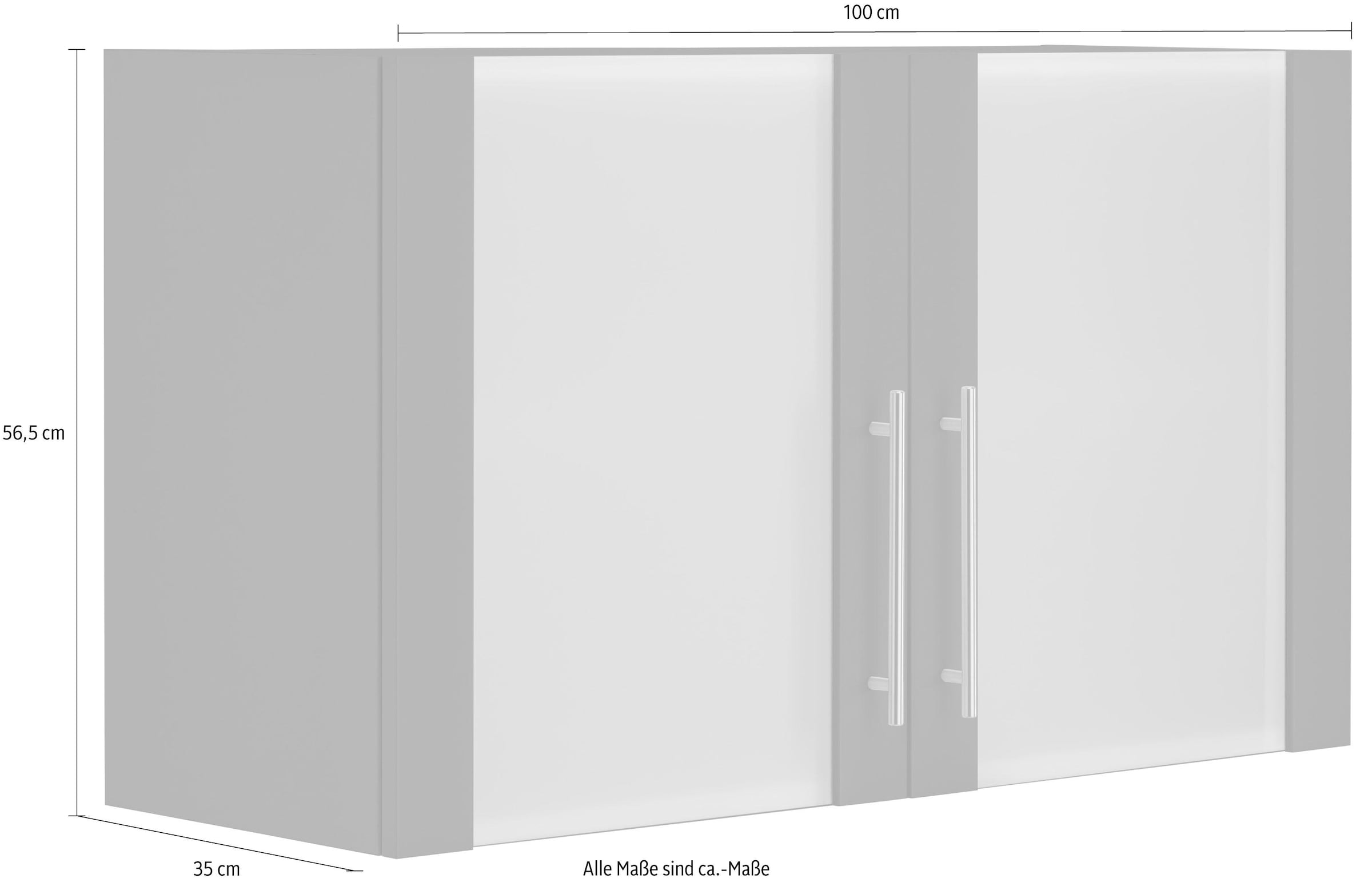 wiho Küchen Glashängeschrank »Cali«, Front mit Glaseinsatz
