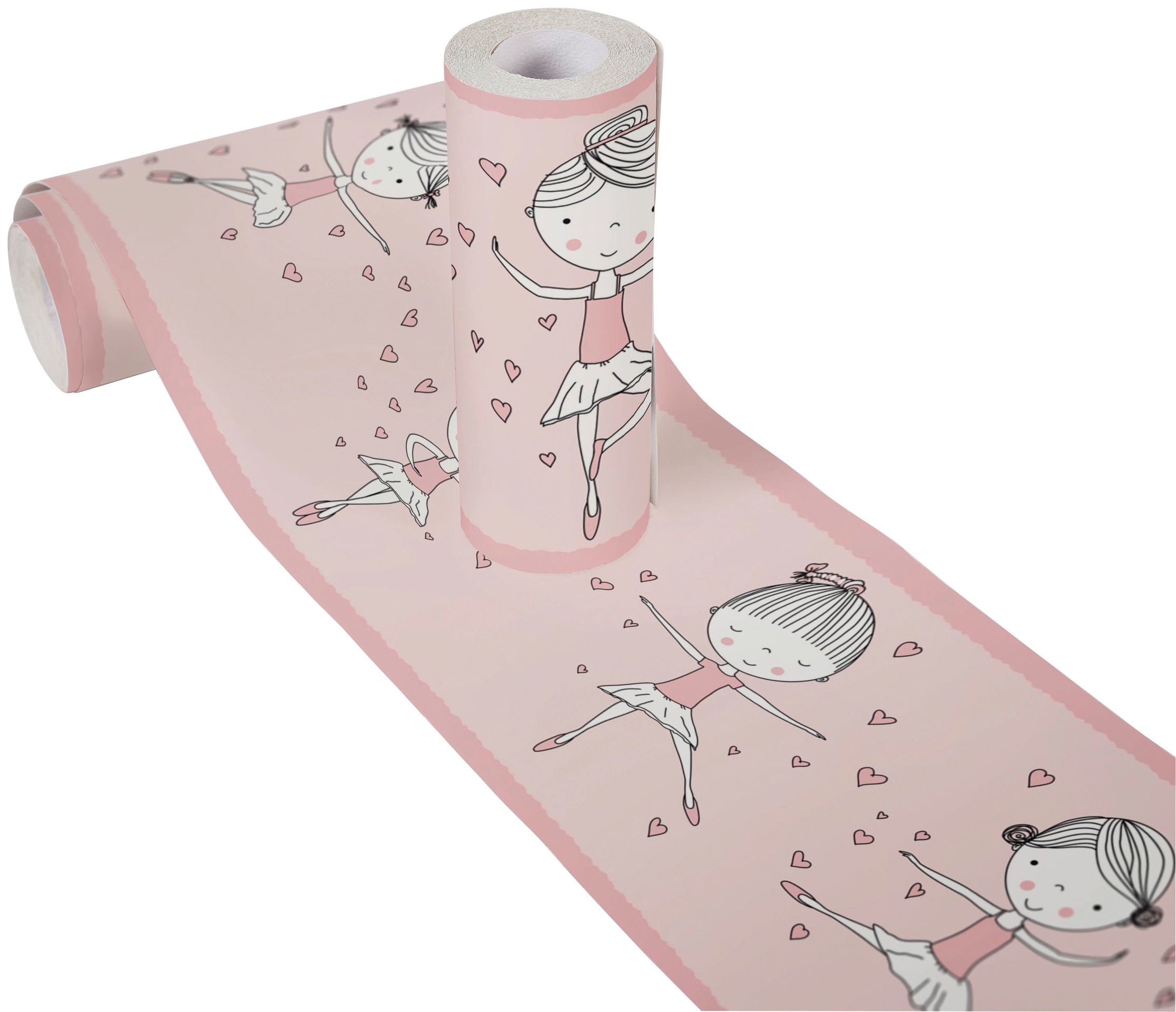 A.S. Création Bordüre »Dancing Ballerina«, Motiv-abstrakt-naturalistisch, Tapete Kinder Borte Wohnzimmer Schlafzimmer Küche modern Design Optik