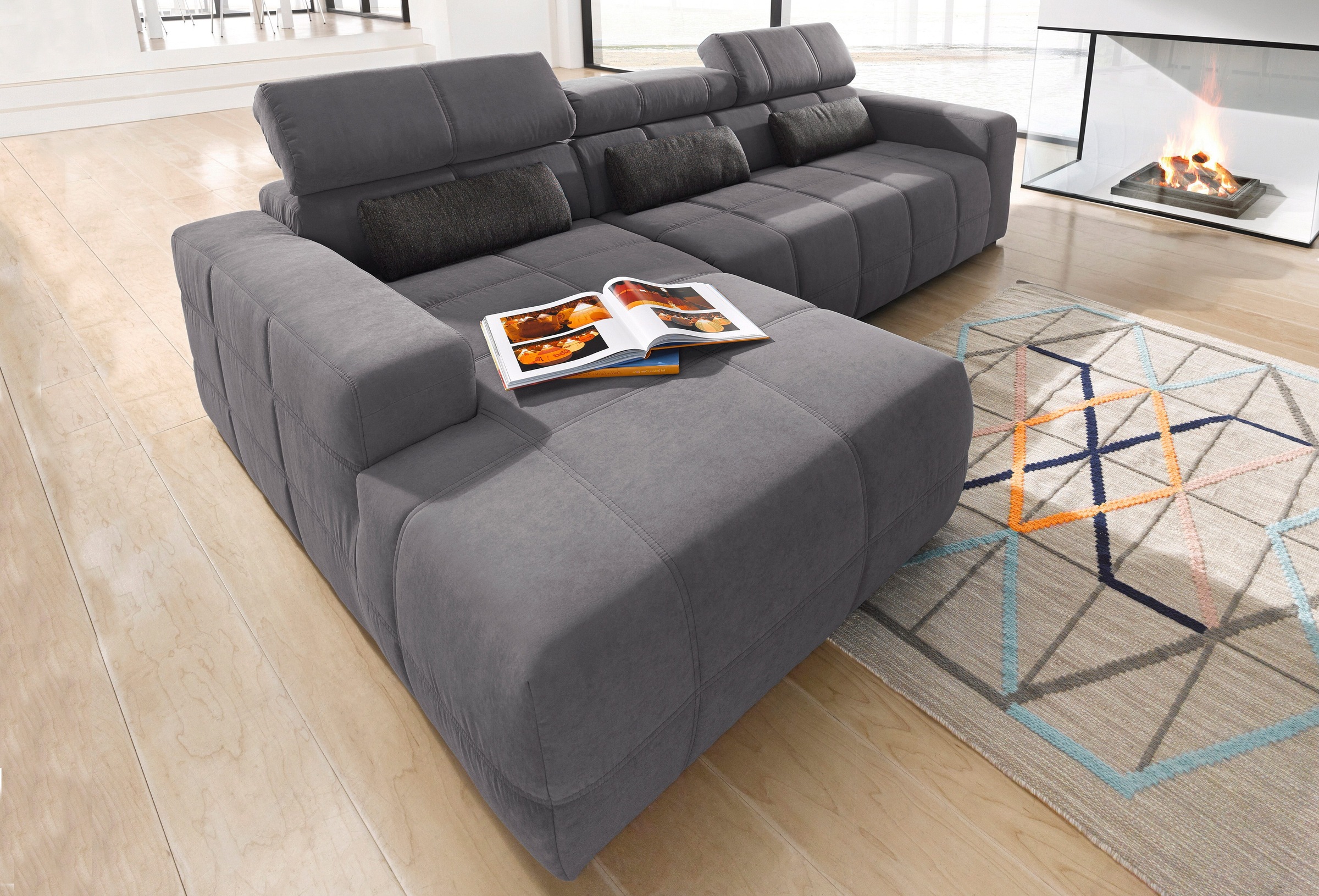 DOMO collection Ecksofa »Brandon große Ausführung B/T/H: 289/177/80 cm, auc günstig online kaufen
